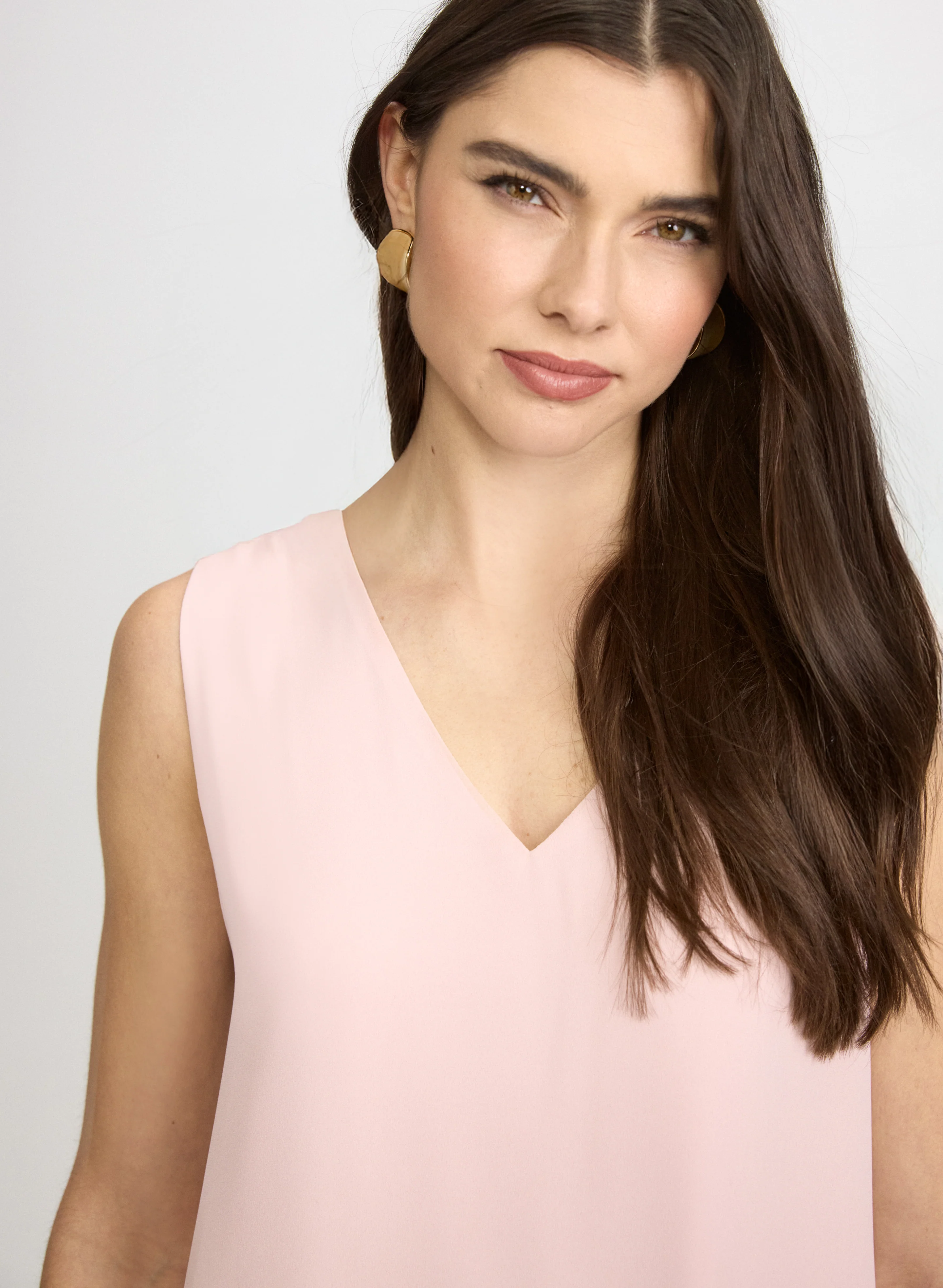 Sleeveless V-Neck Blouse - Image 2