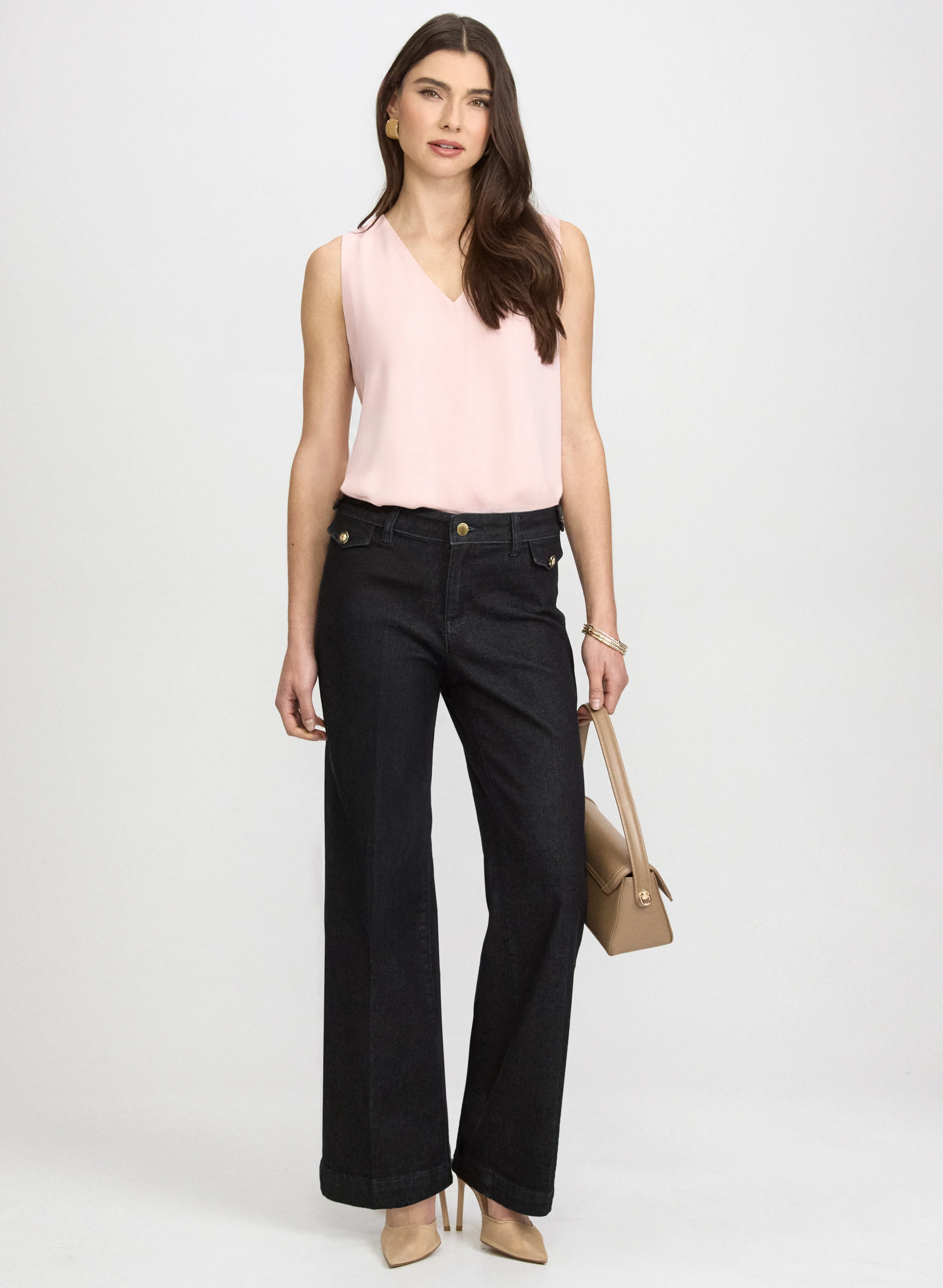 Sleeveless V-Neck Blouse - Image 5