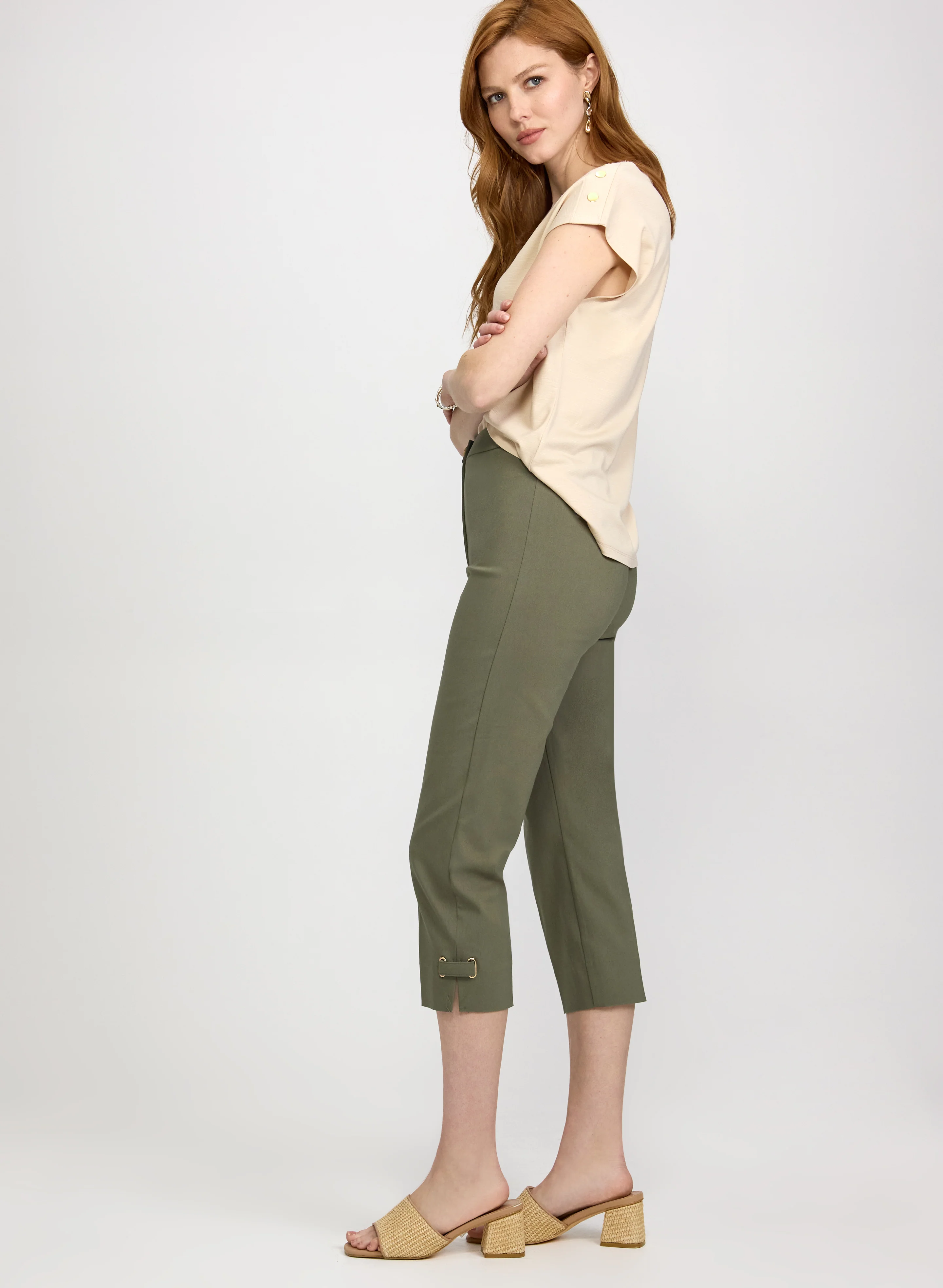 Slim-Leg Bengaline Capris - Image 3