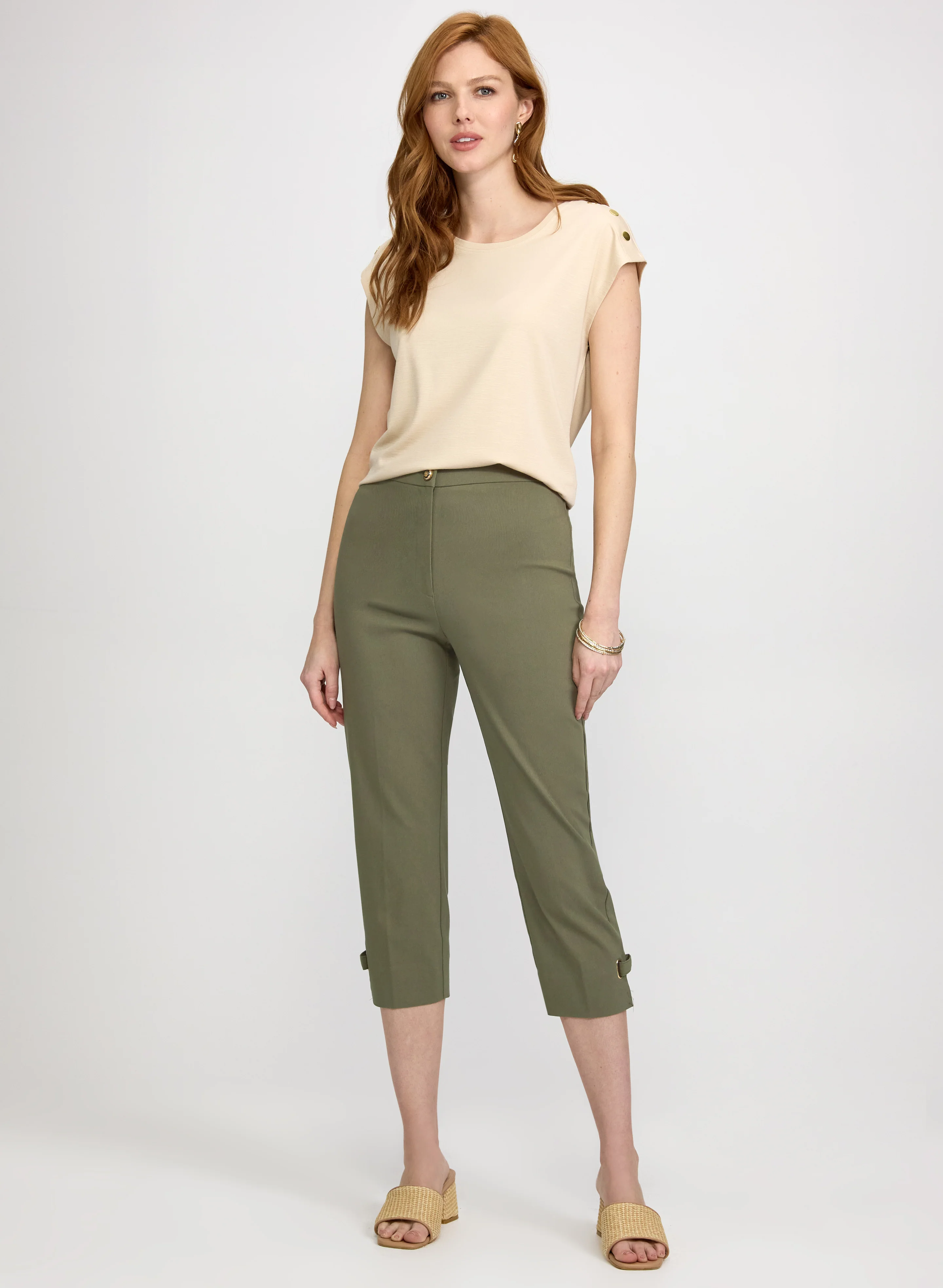Slim-Leg Bengaline Capris - Image 5