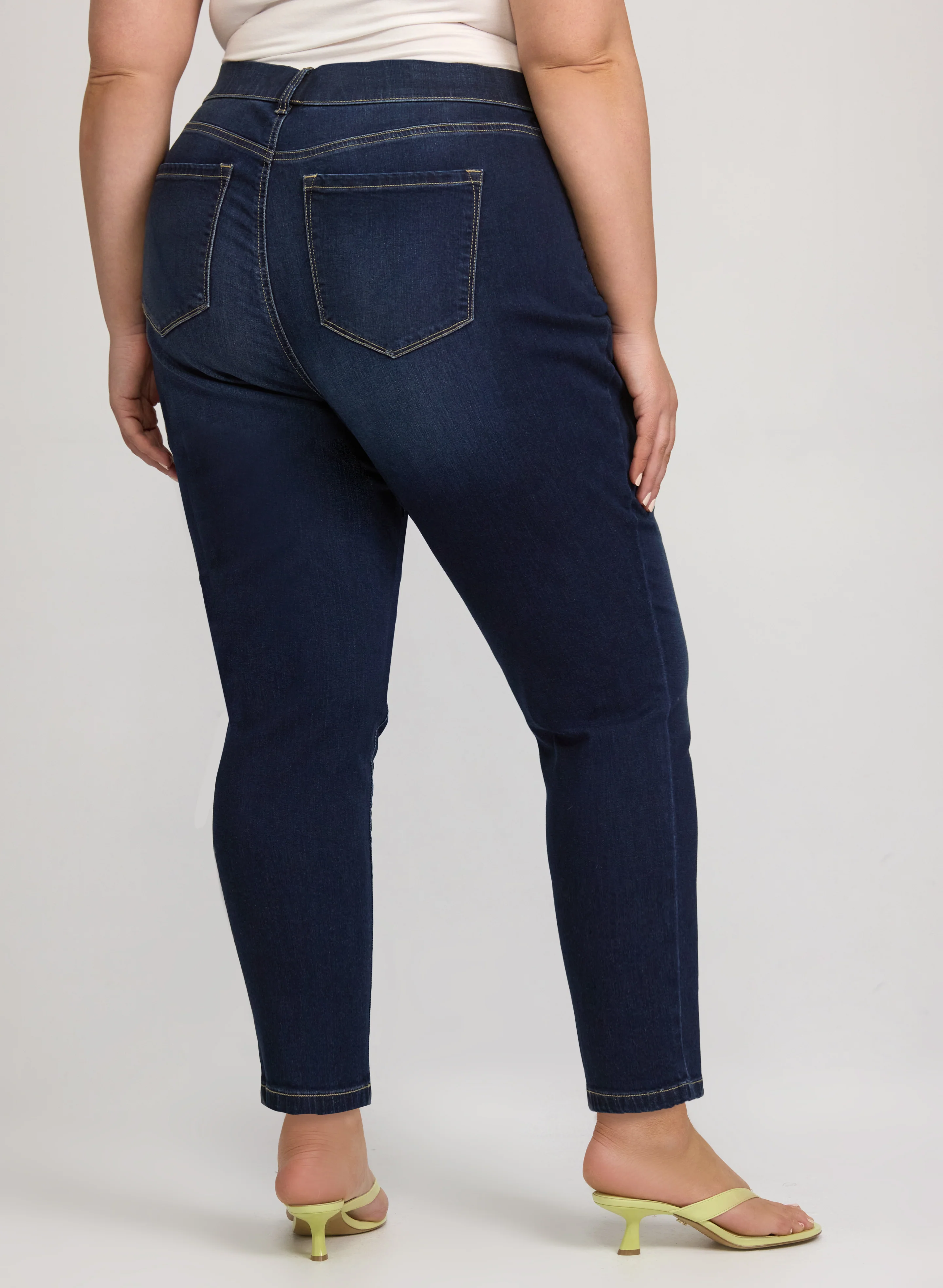 Slim-Leg Pull-On Jeans - Image 2