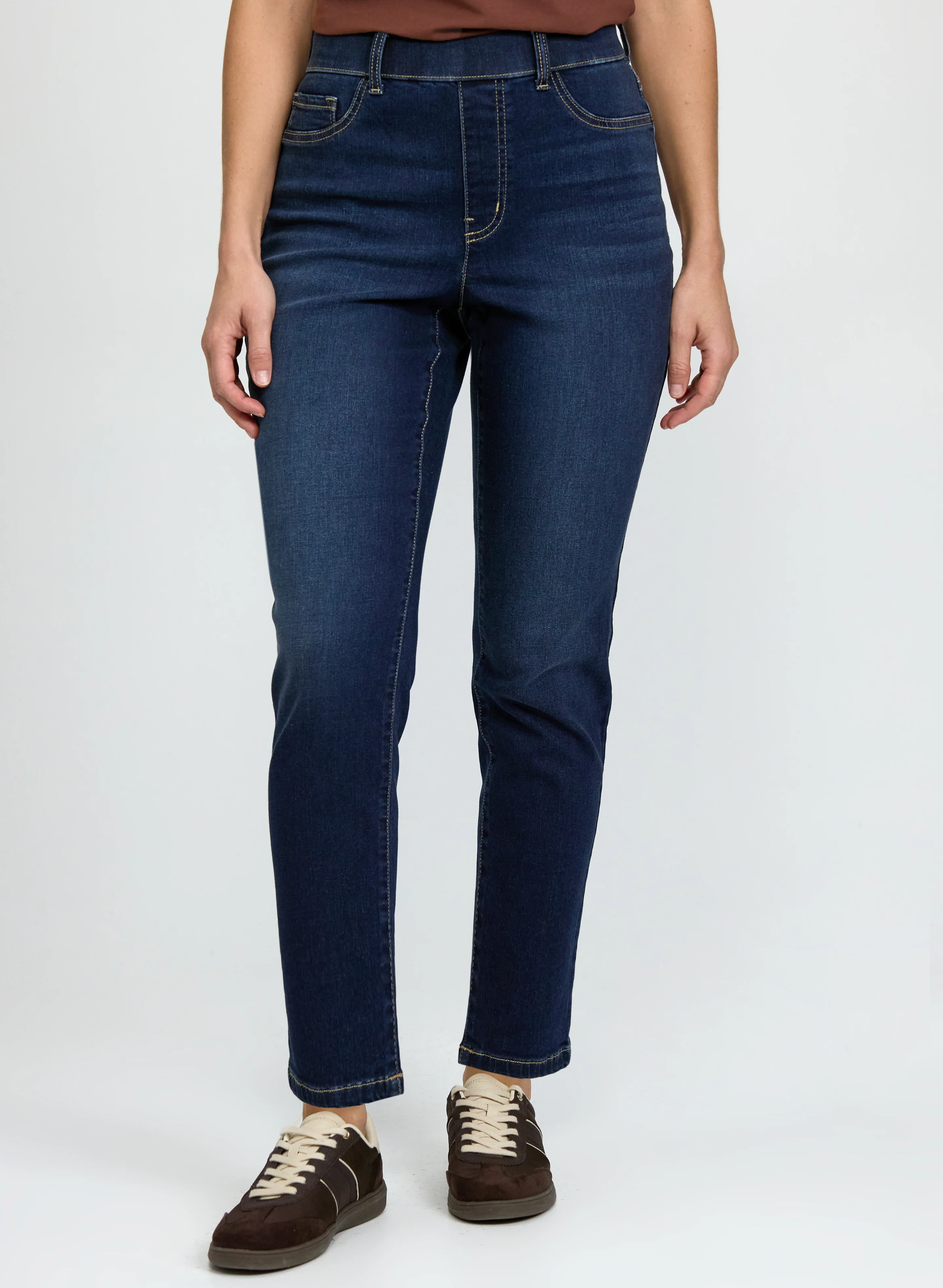 Slim-Leg Pull-On Jeans - Image 9