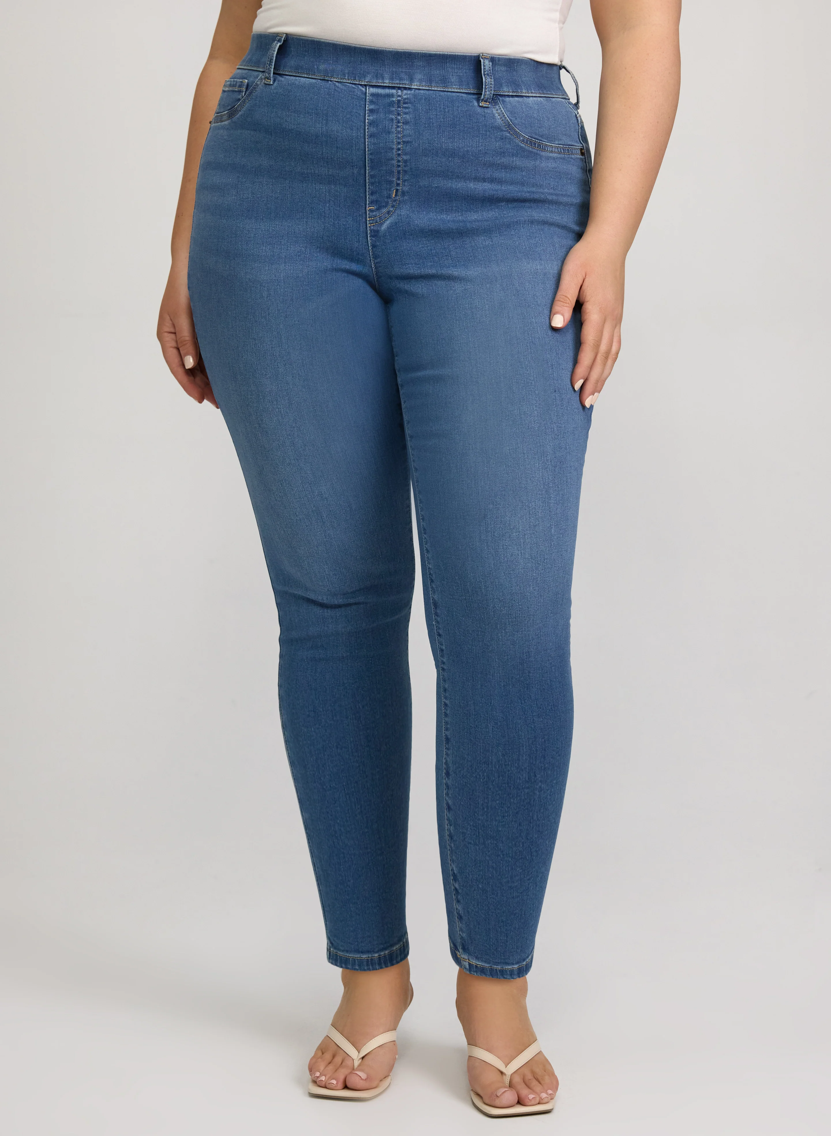 Slim-Leg Pull-On Jeans - Image 8