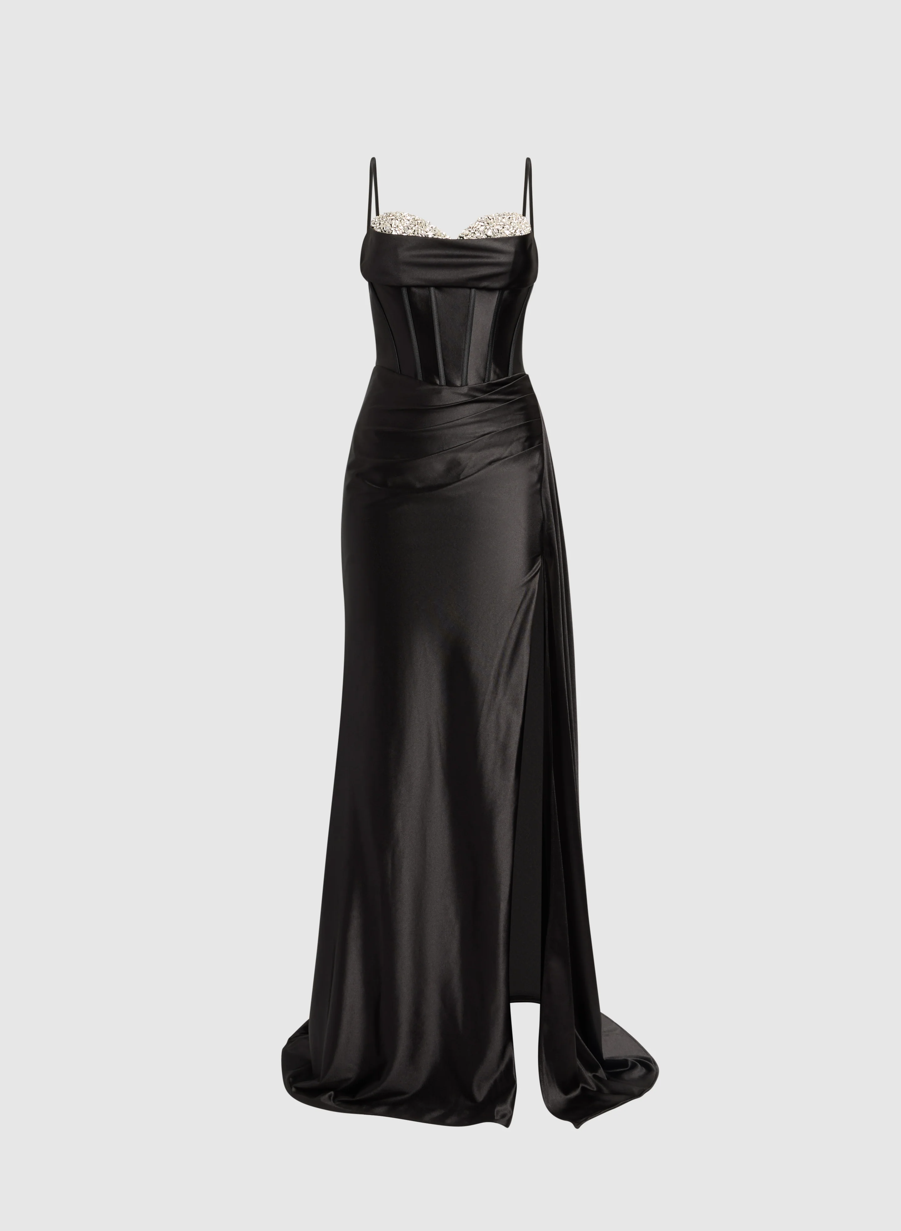 Slit Satin Dress - Image 5
