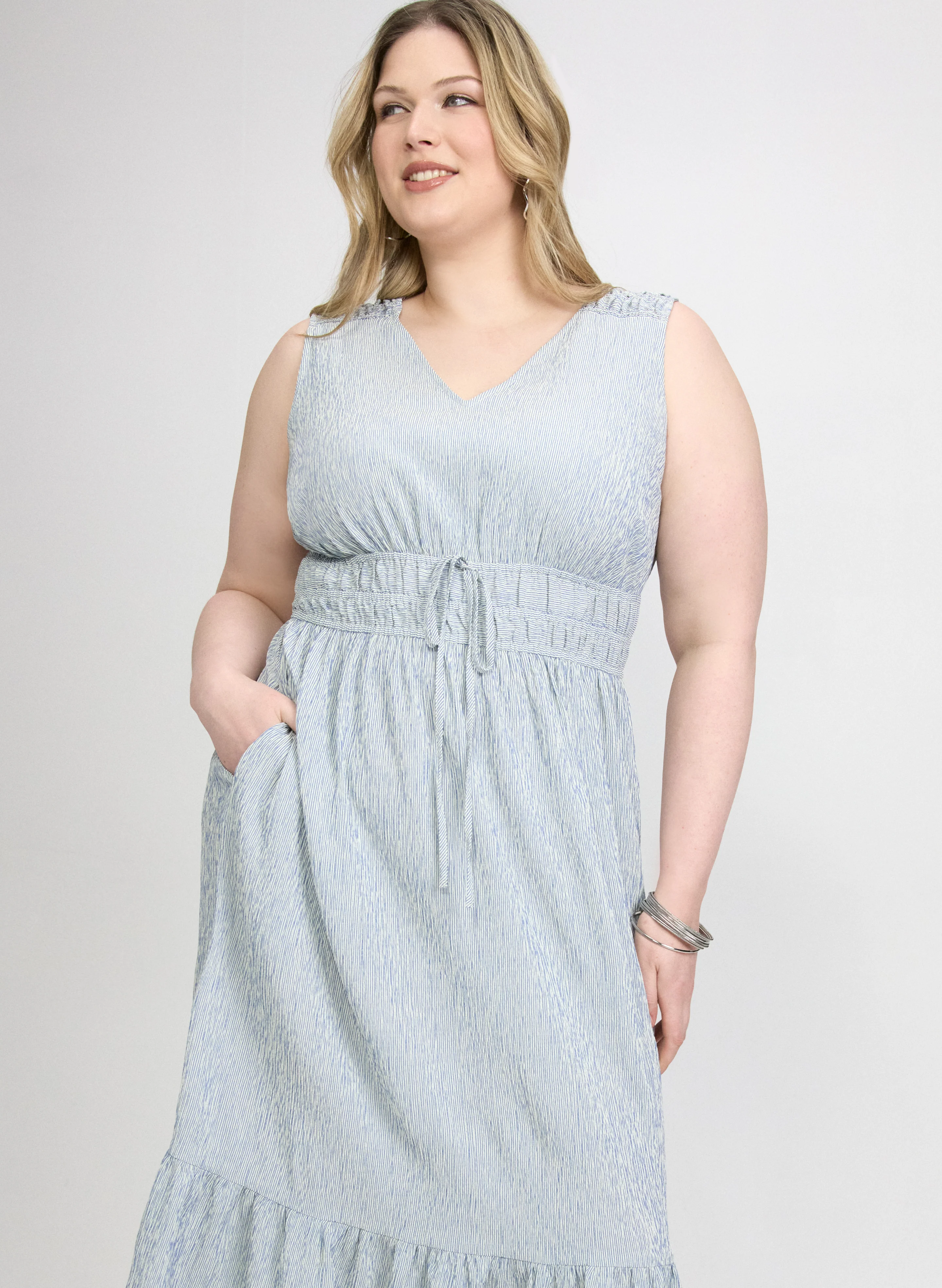 Smocked Tiered Maxi Dress - Image 4