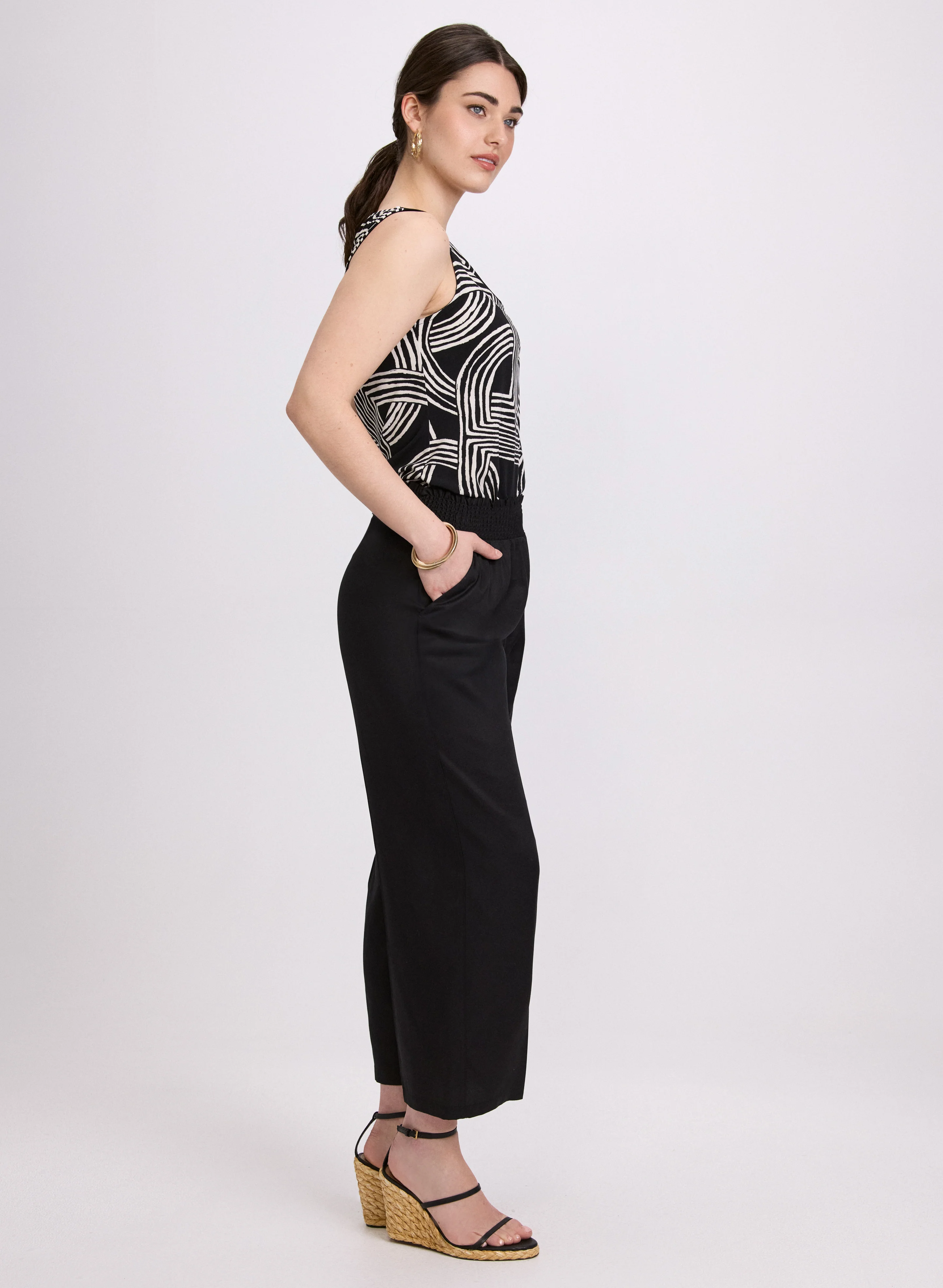 Smocked Waist Culottes - Image 4