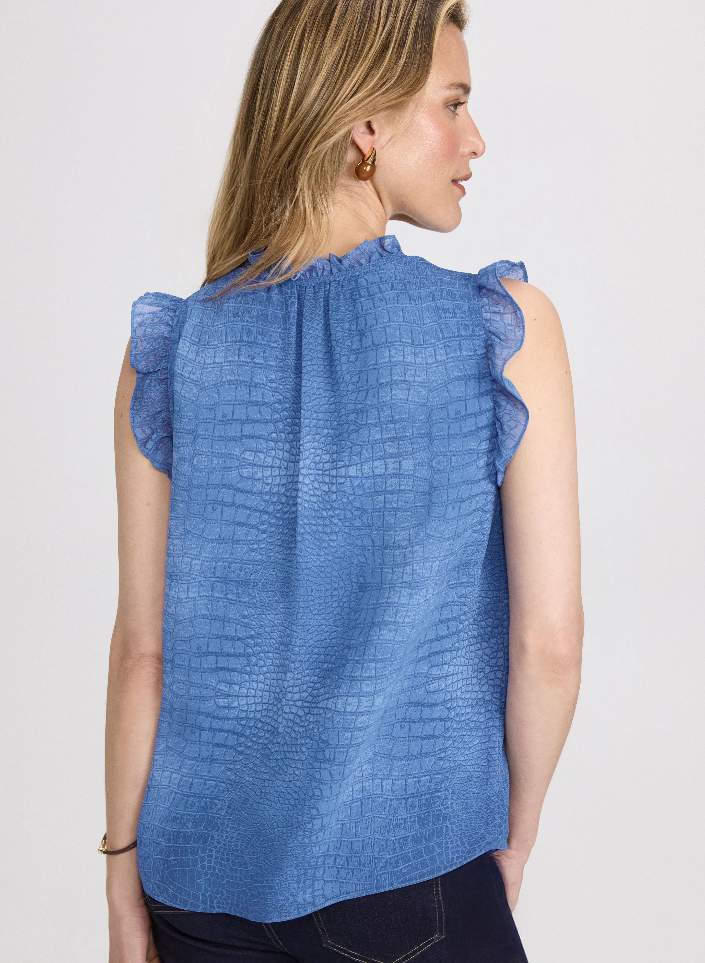 Snake Print Chiffon Blouse - Image 4