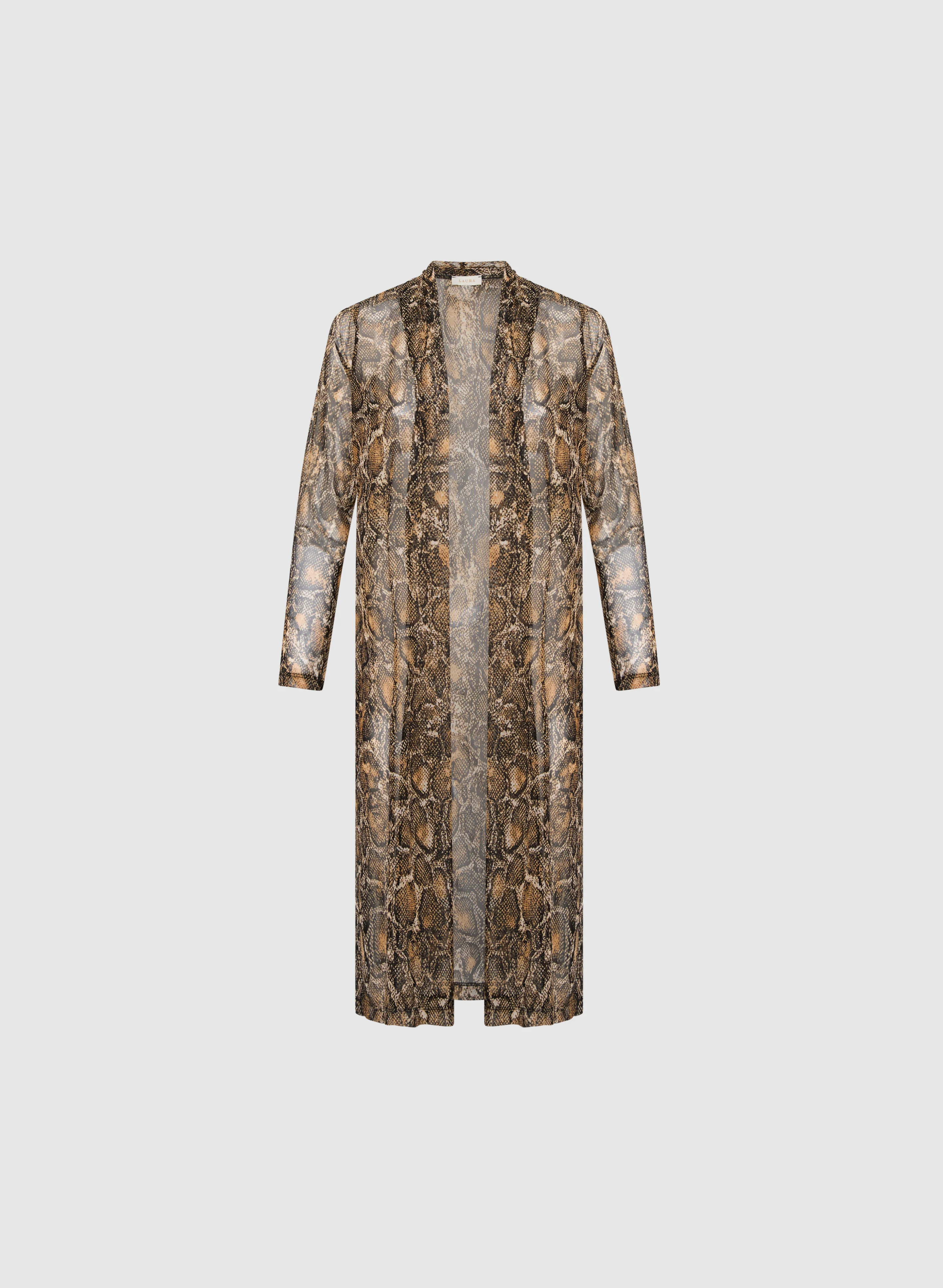 Snake Print Mesh Cover-Up - Image 6