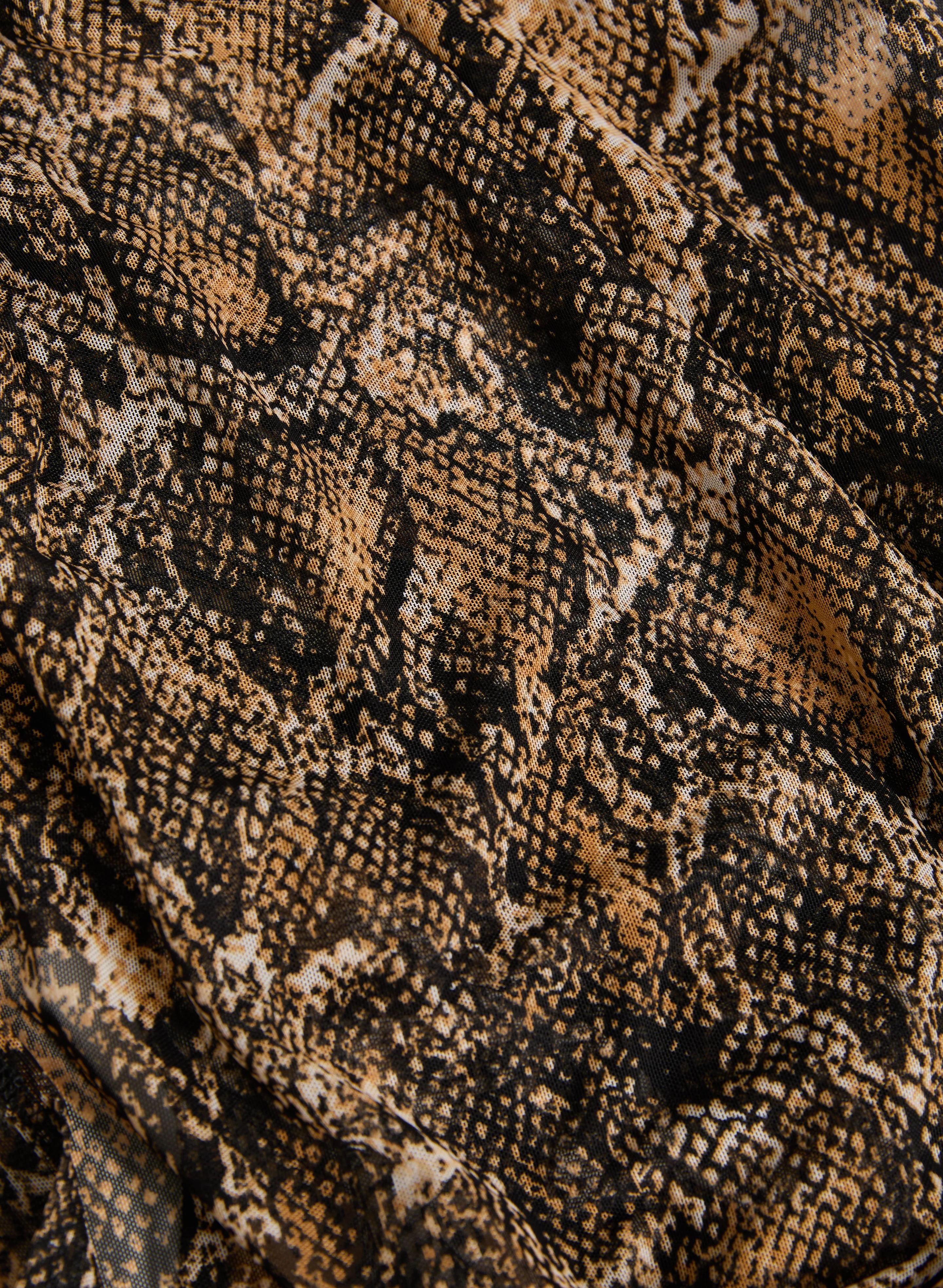 Snake Print Mesh Cover-Up - Image 7