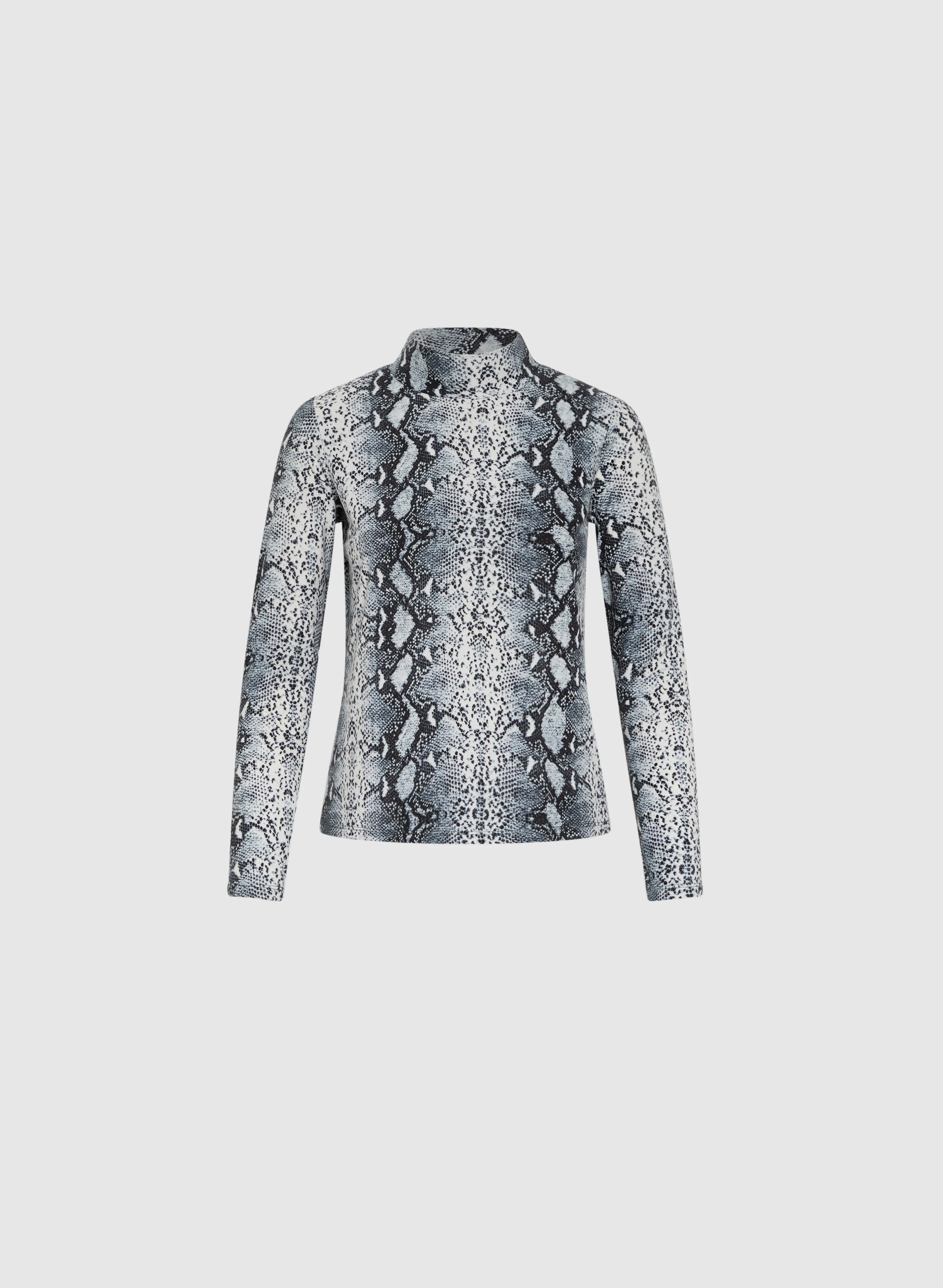 Snake Print Turtleneck Top - Image 5