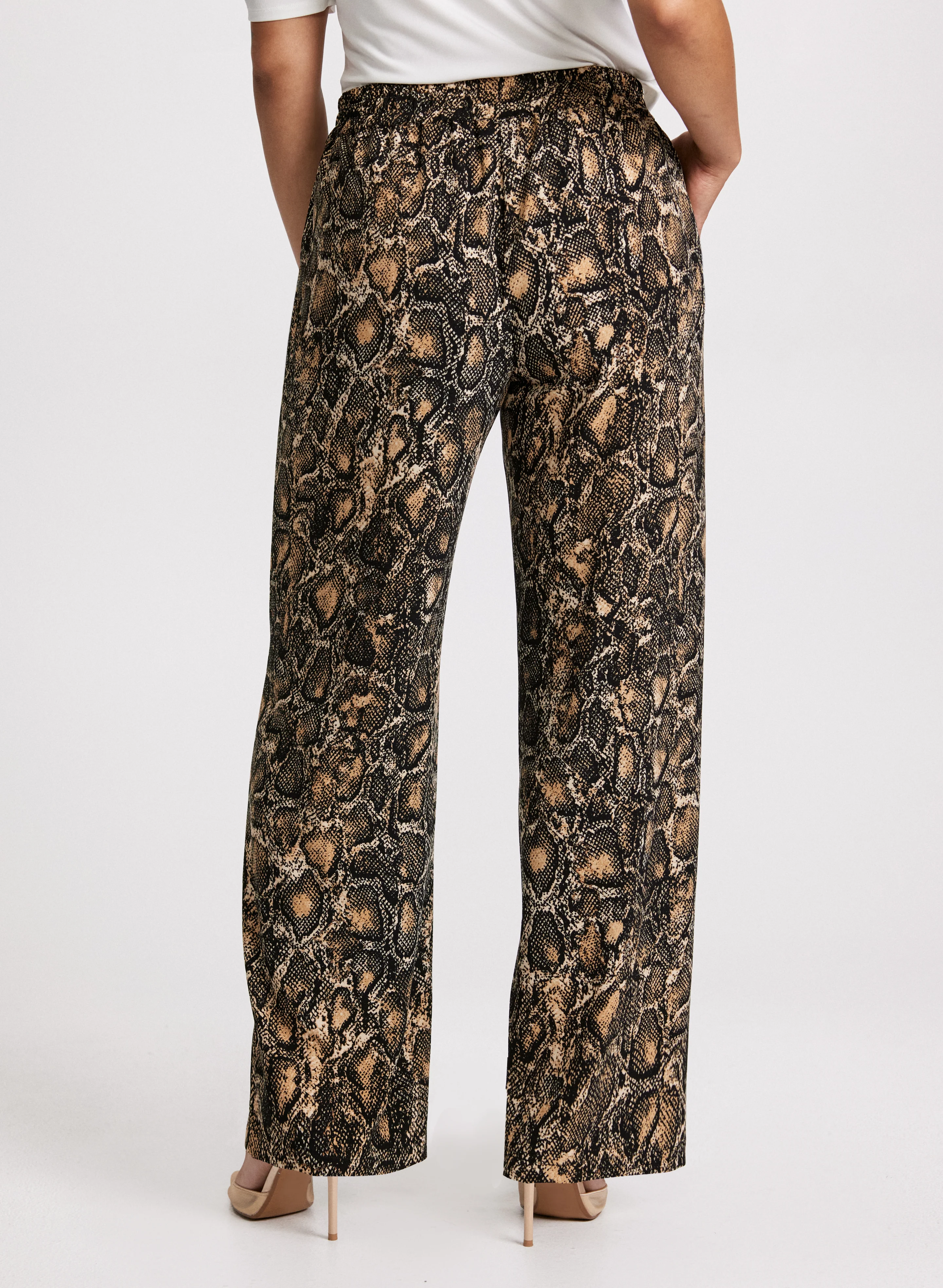 Olivia Snake Print Wide-Leg Pants - Image 2