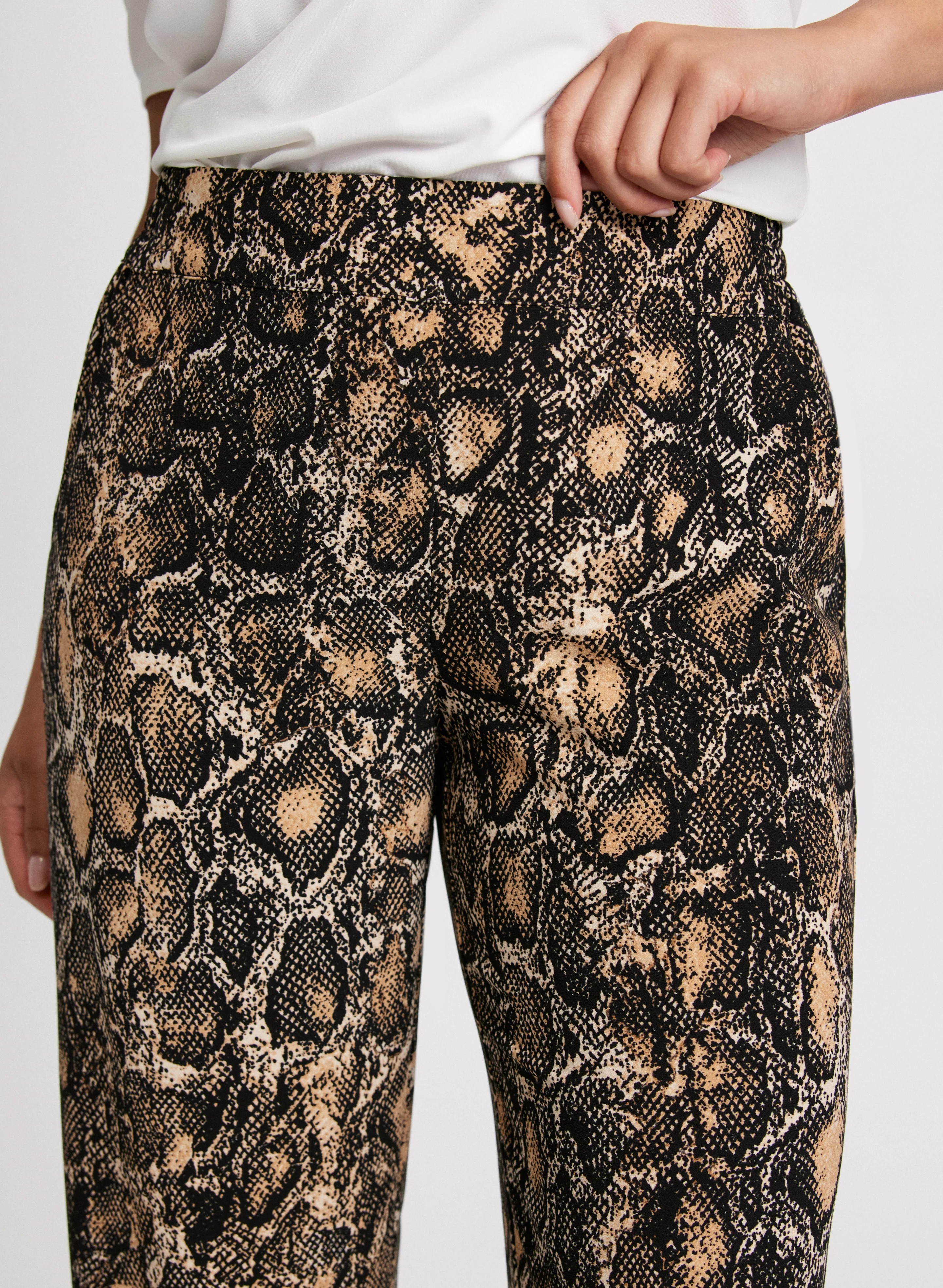 Olivia Snake Print Wide-Leg Pants - Image 5
