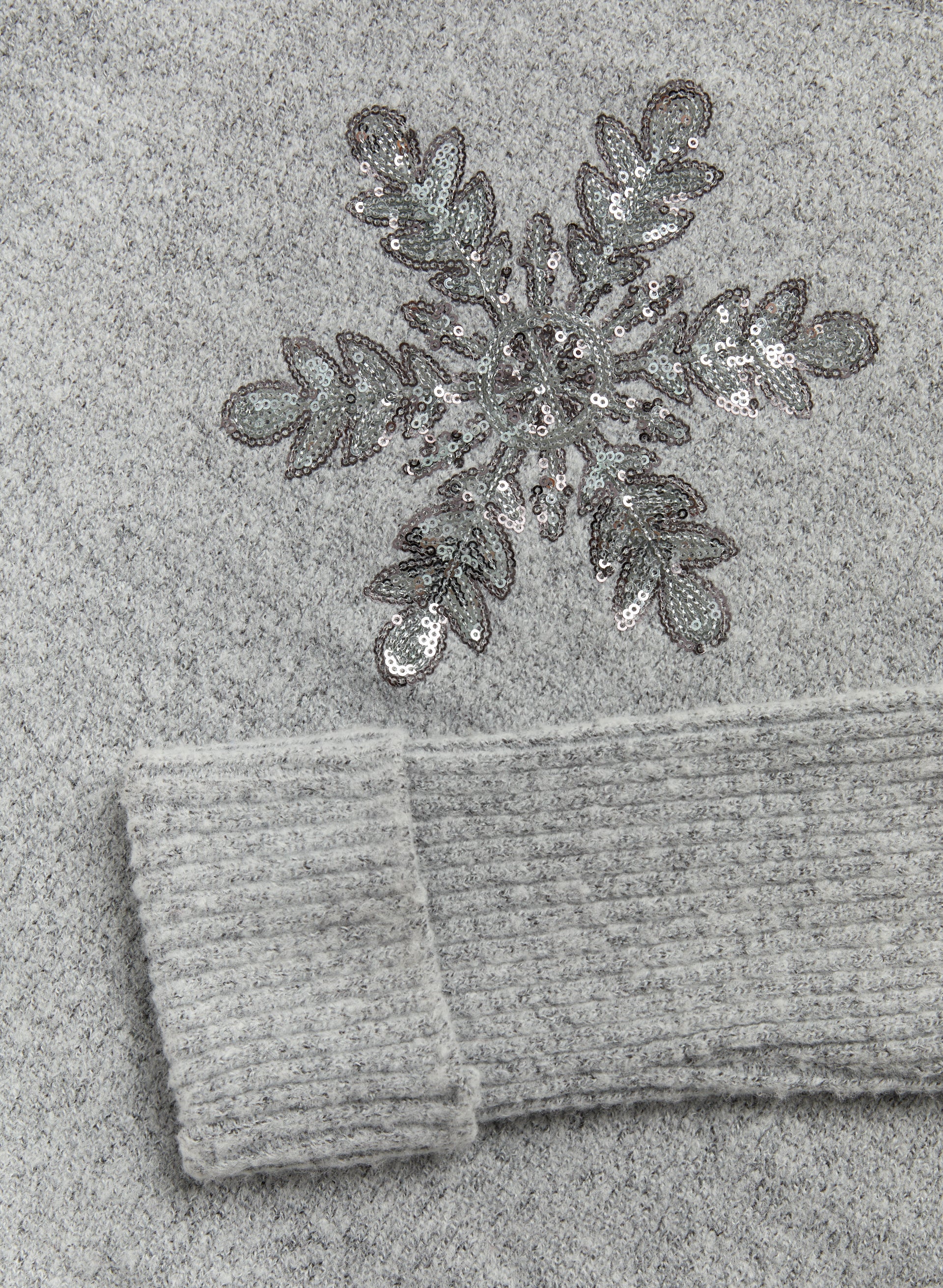 Snowflake Appliqué Sweater - Image 3