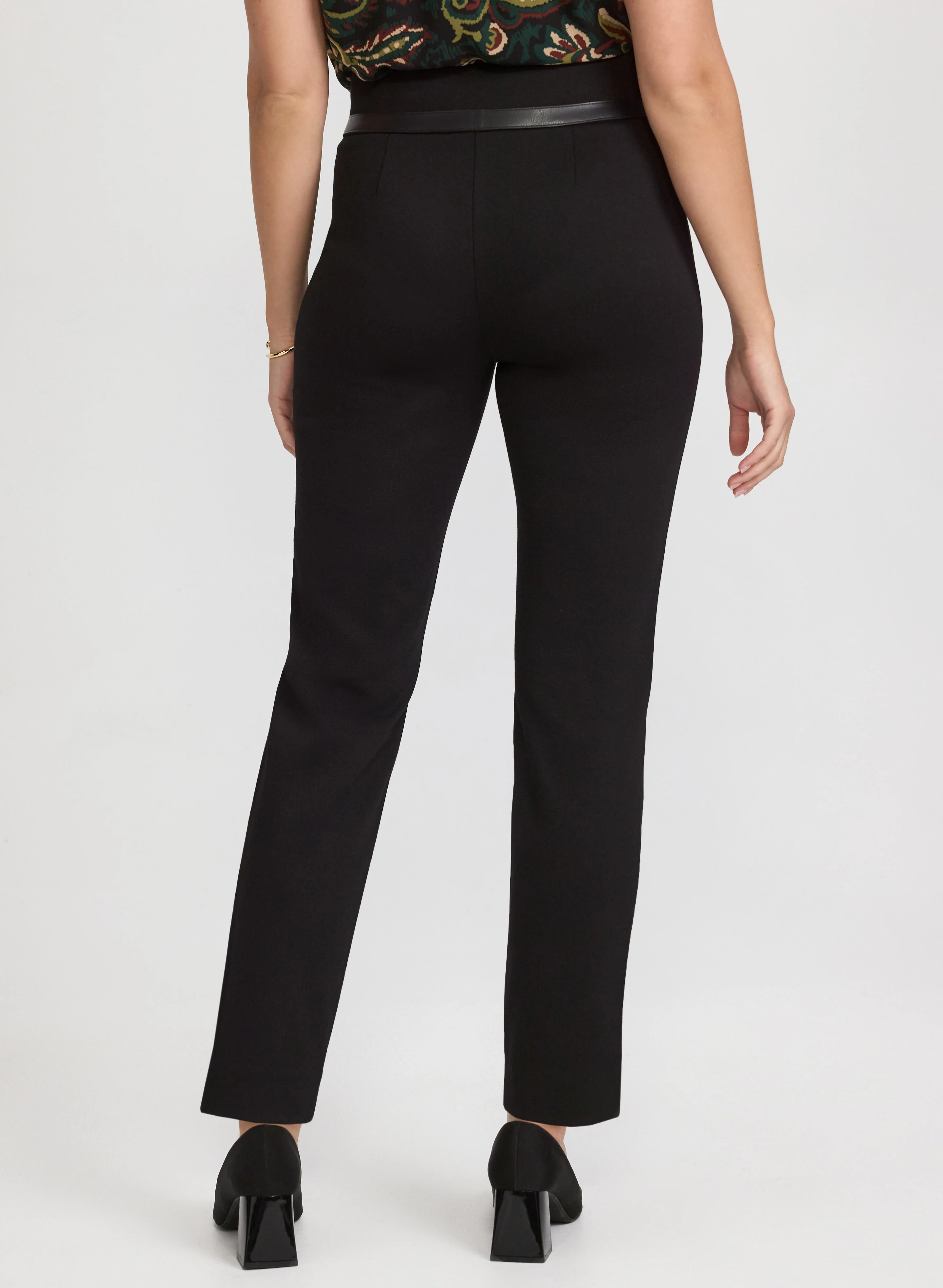 Sofia Belted Slim-Leg Pants - Image 2