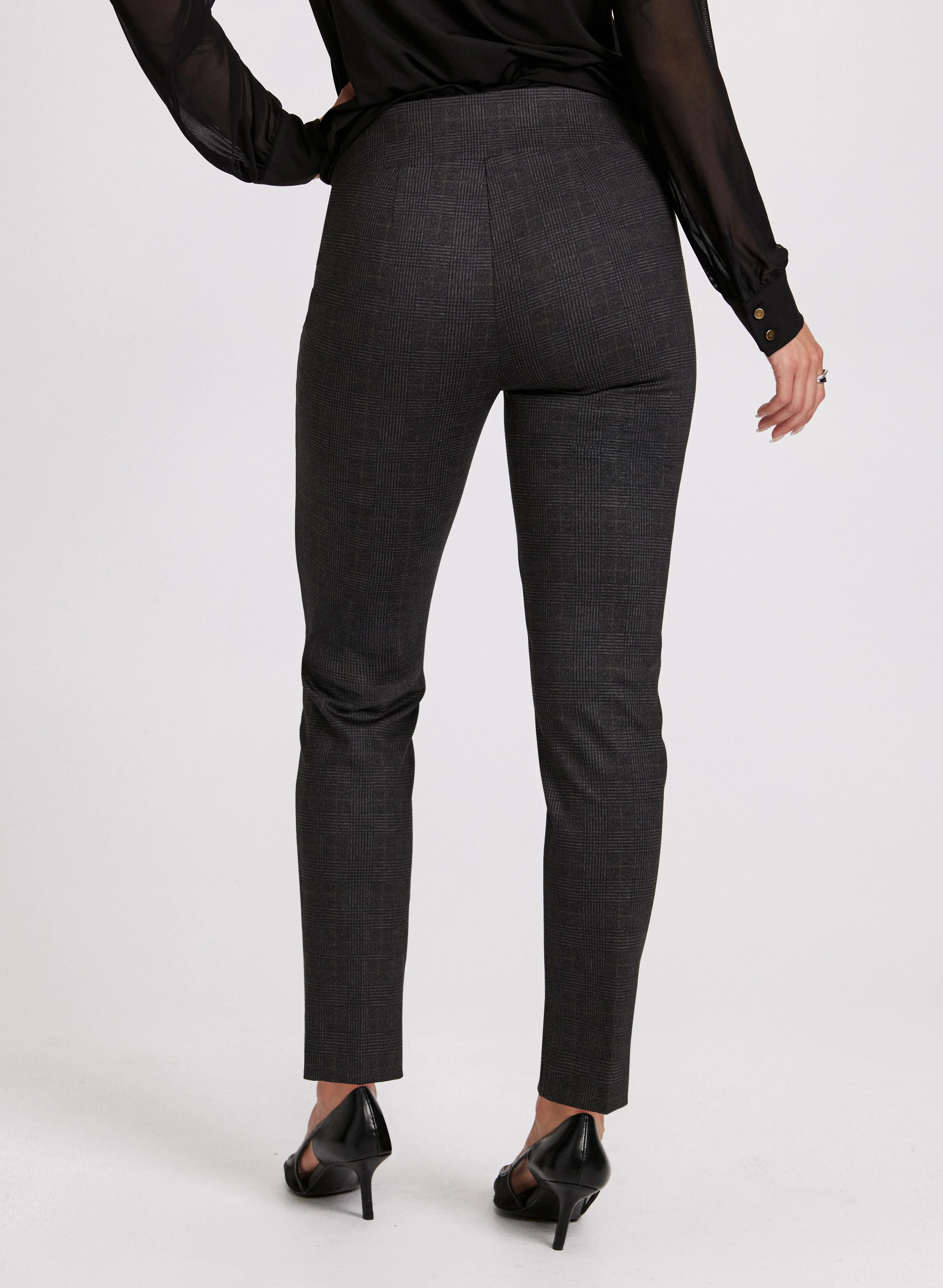 Sofia Fit Plaid Print Pants - Image 2