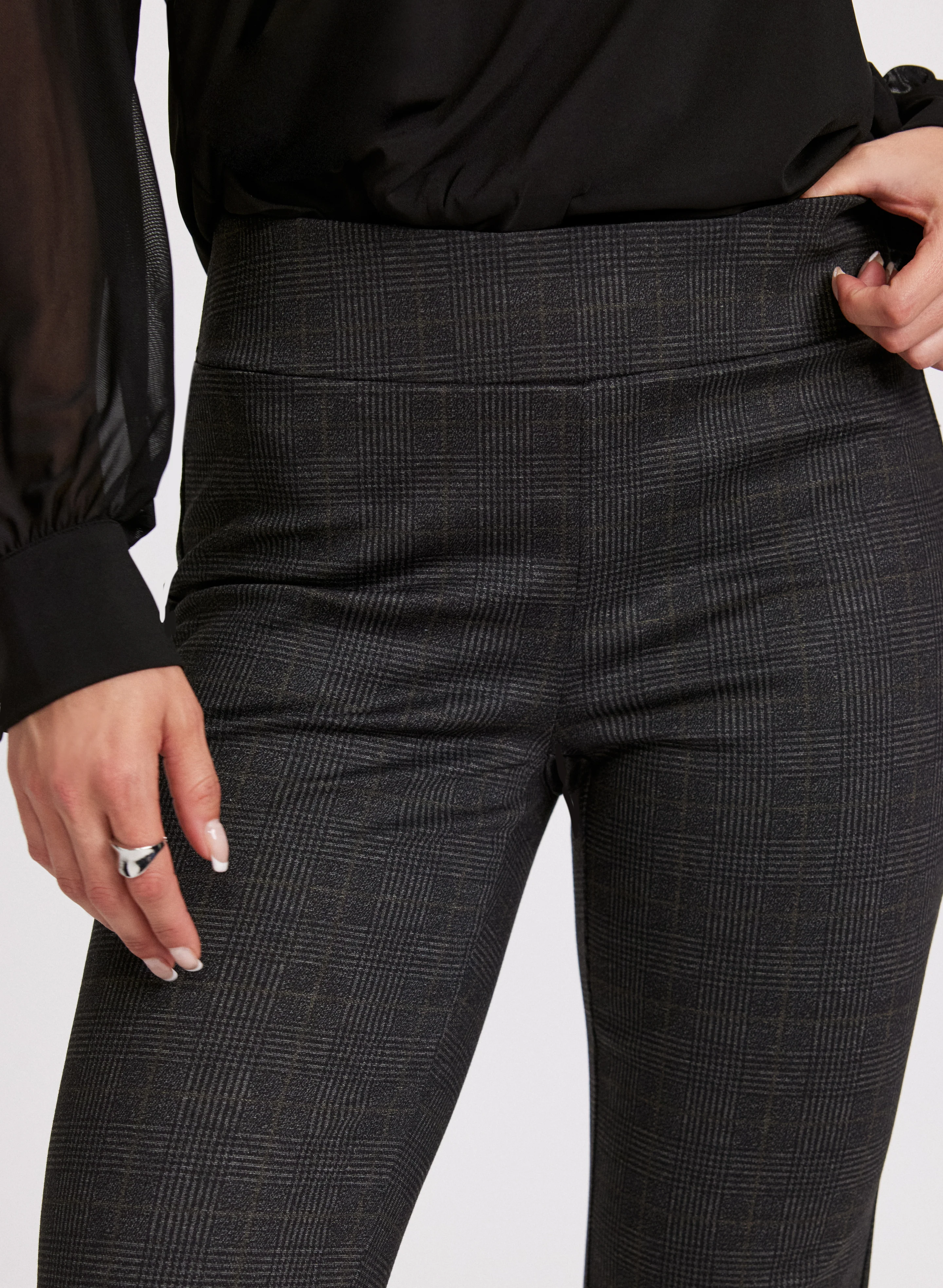 Sofia Fit Plaid Print Pants - Image 5