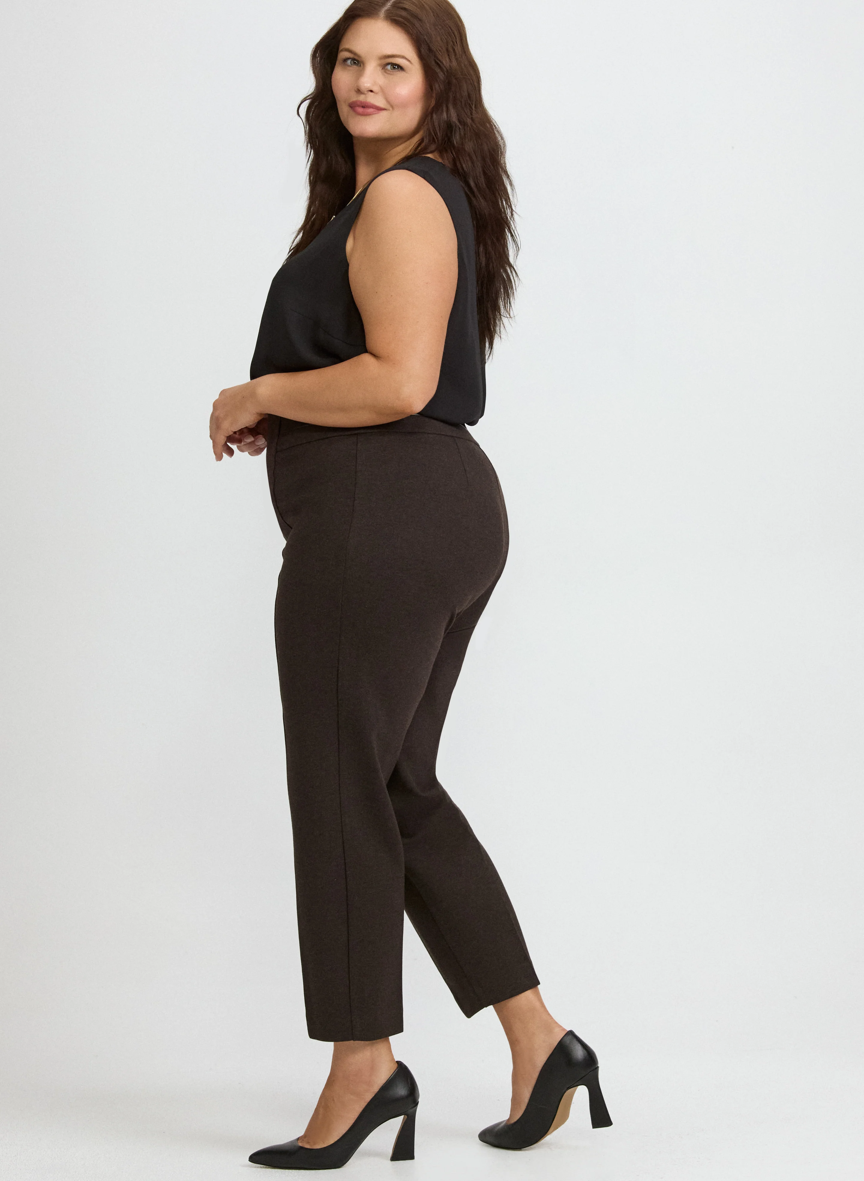 Sofia Pull-On Slim-Leg Pants - Image 3