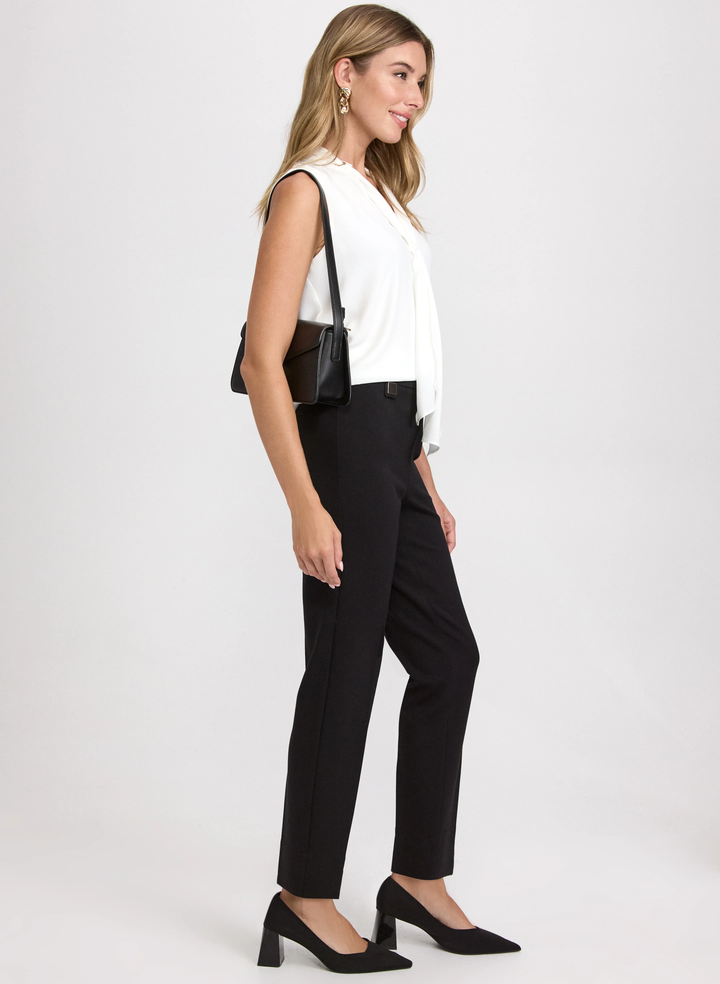 Sofia Rivet Detail Slim-Leg Pants - Image 4