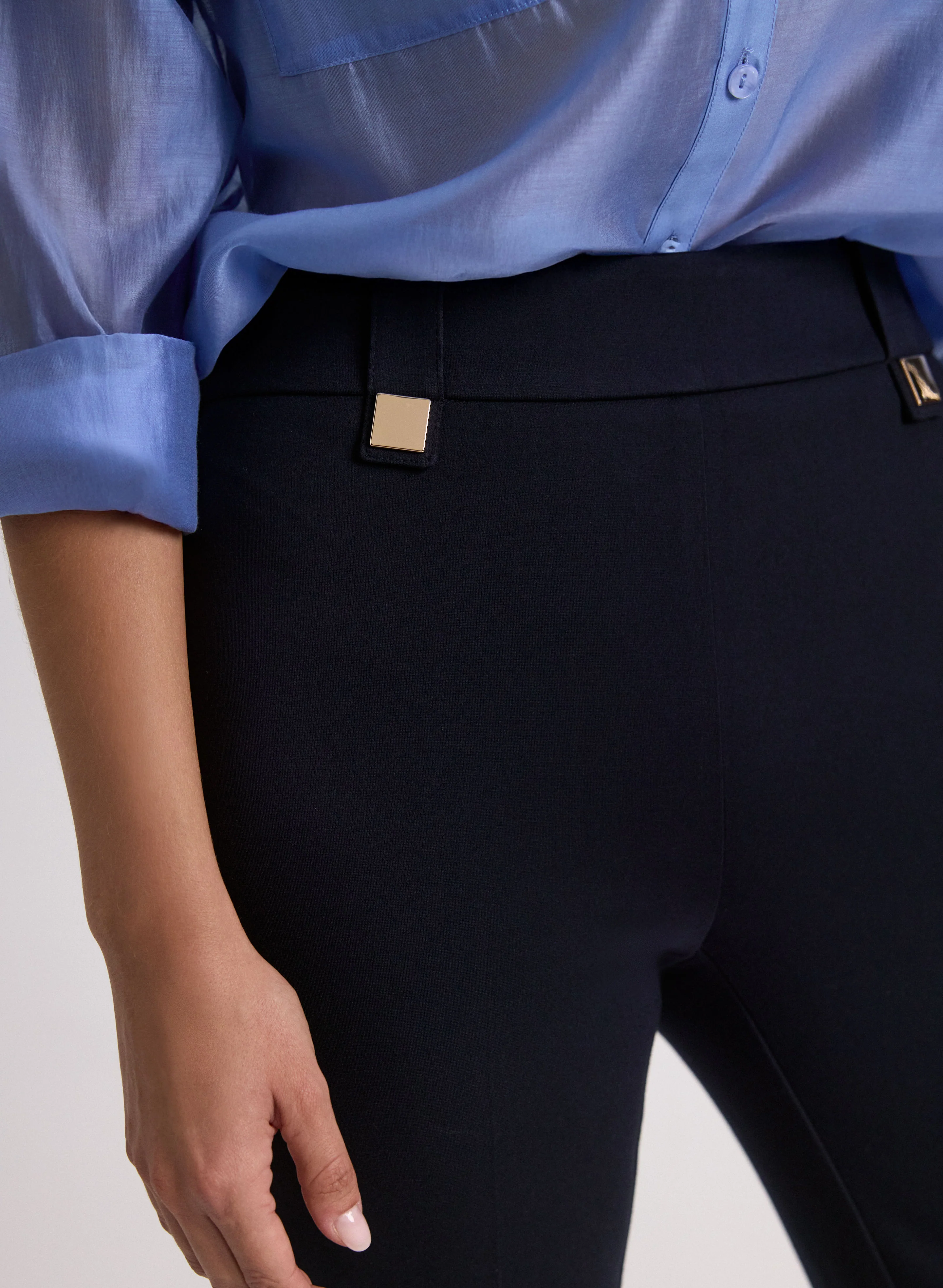 Sofia Rivet Detail Slim-Leg Pants - Image 2