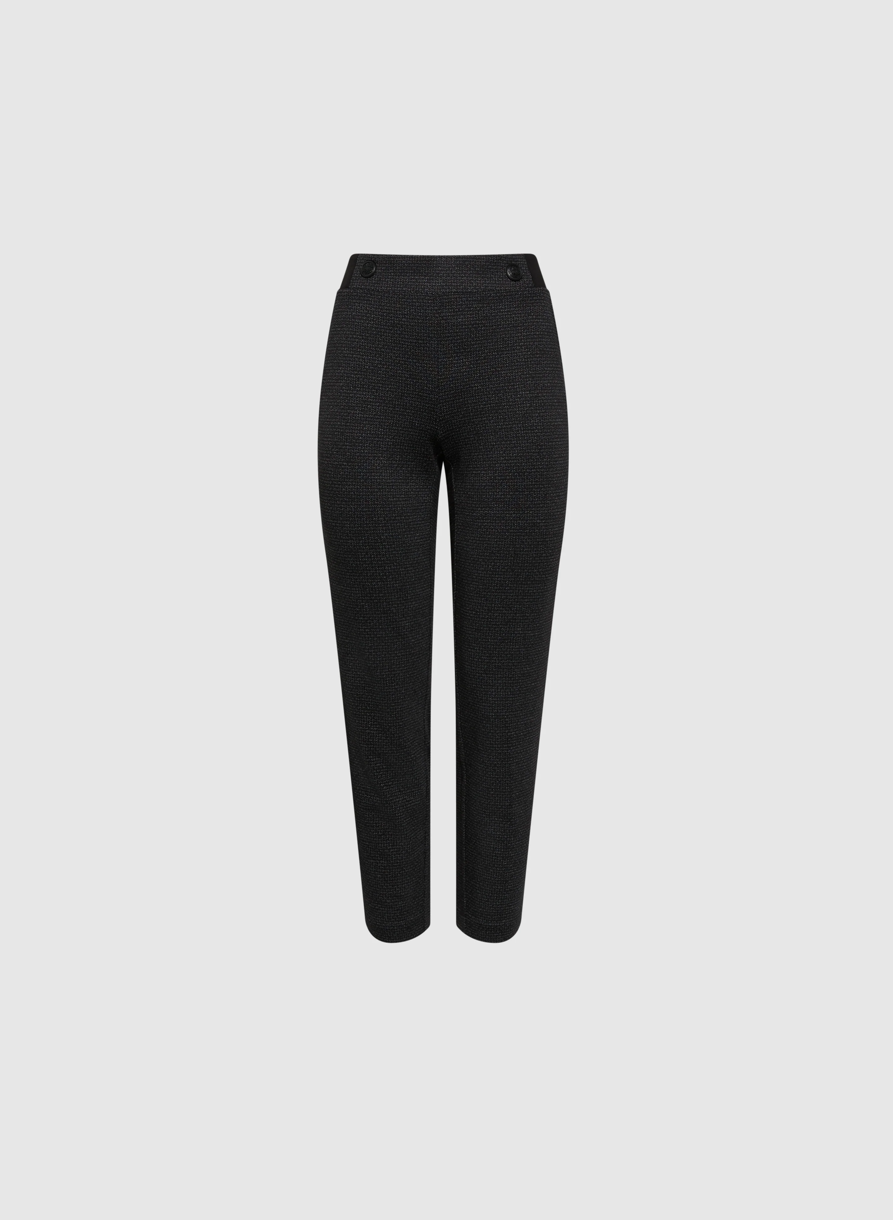 Sofia Tweed Print Slim-Leg Pants - Short - Image 6