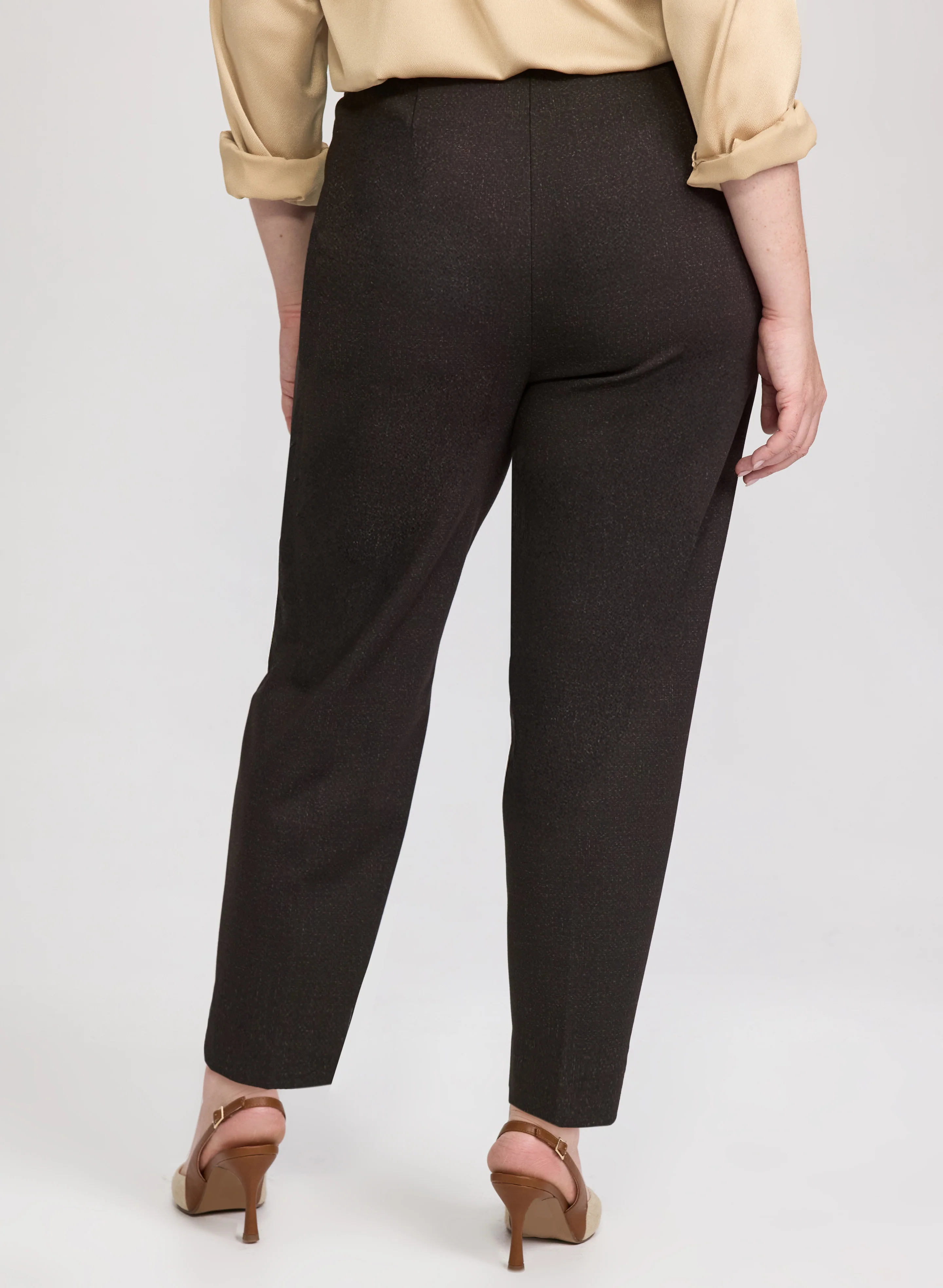 Sofia Tweed Print Slim-Leg Pants - Image 4