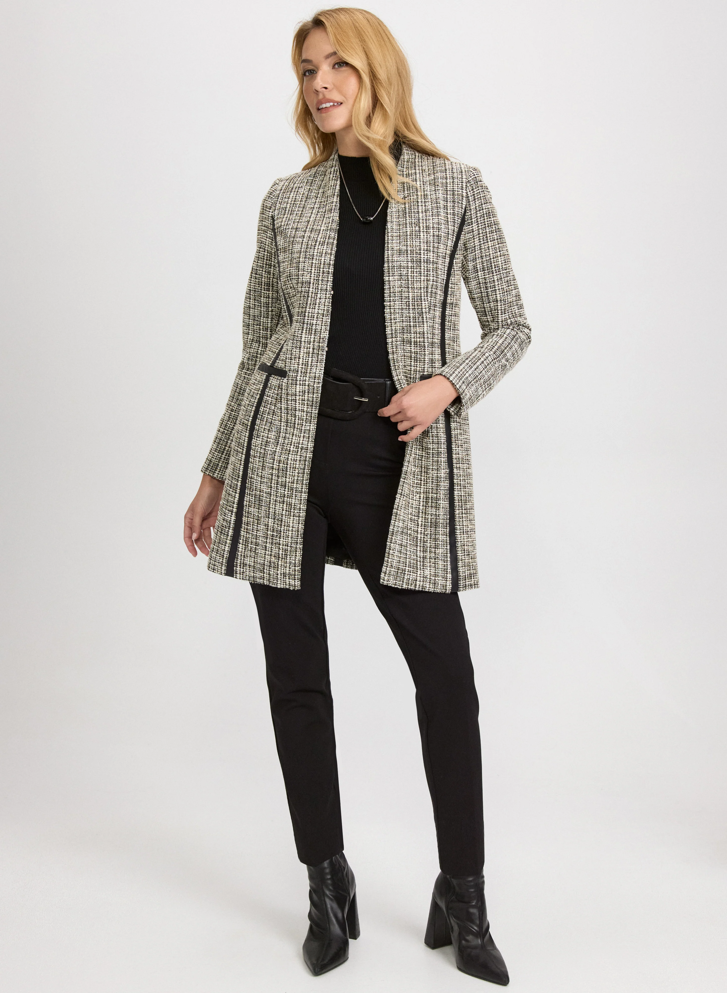 Sofia Vegan Leather Trim Pants - Image 5