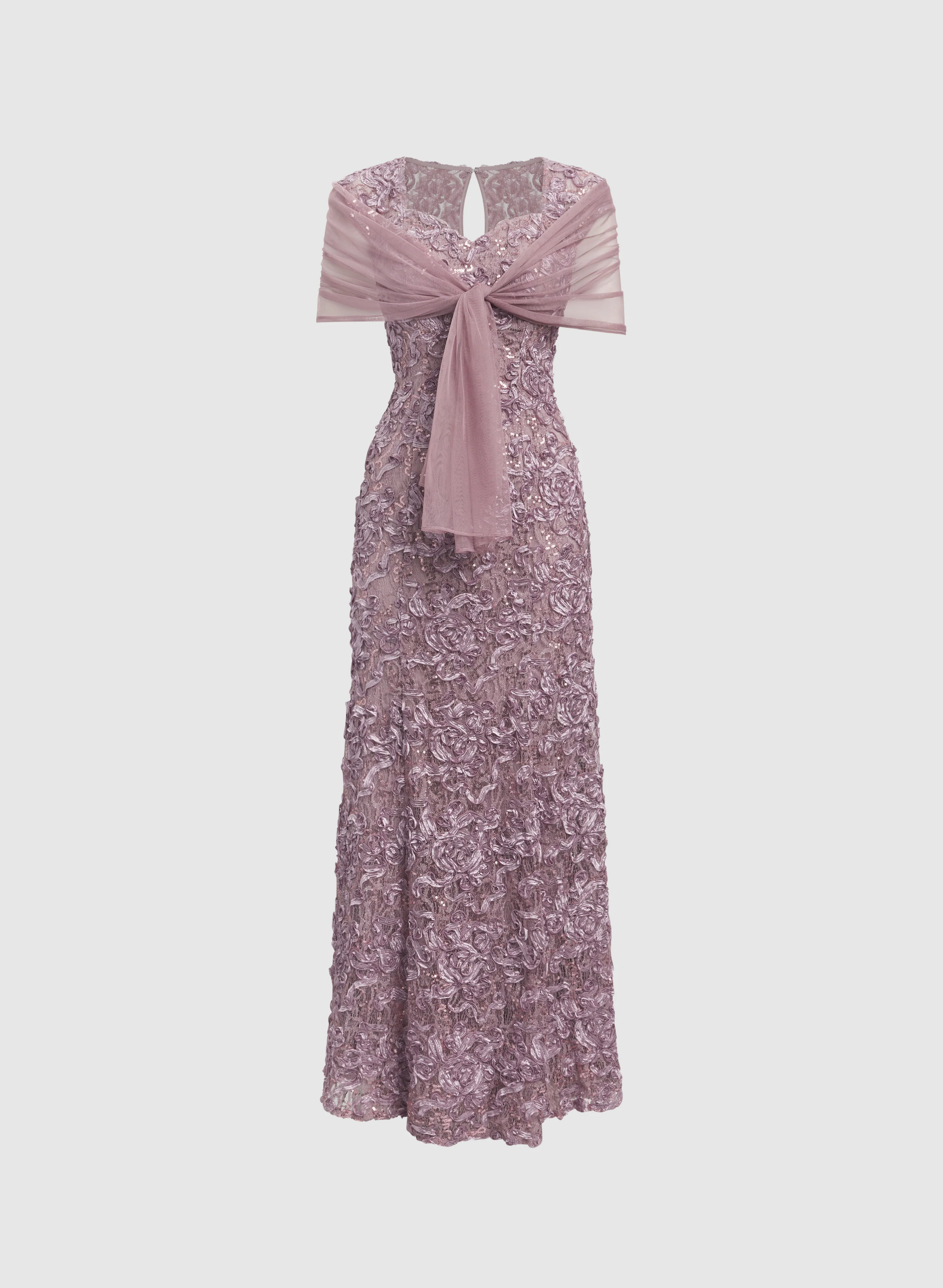 Soutache Dress & Chiffon Shawl Set - Image 5