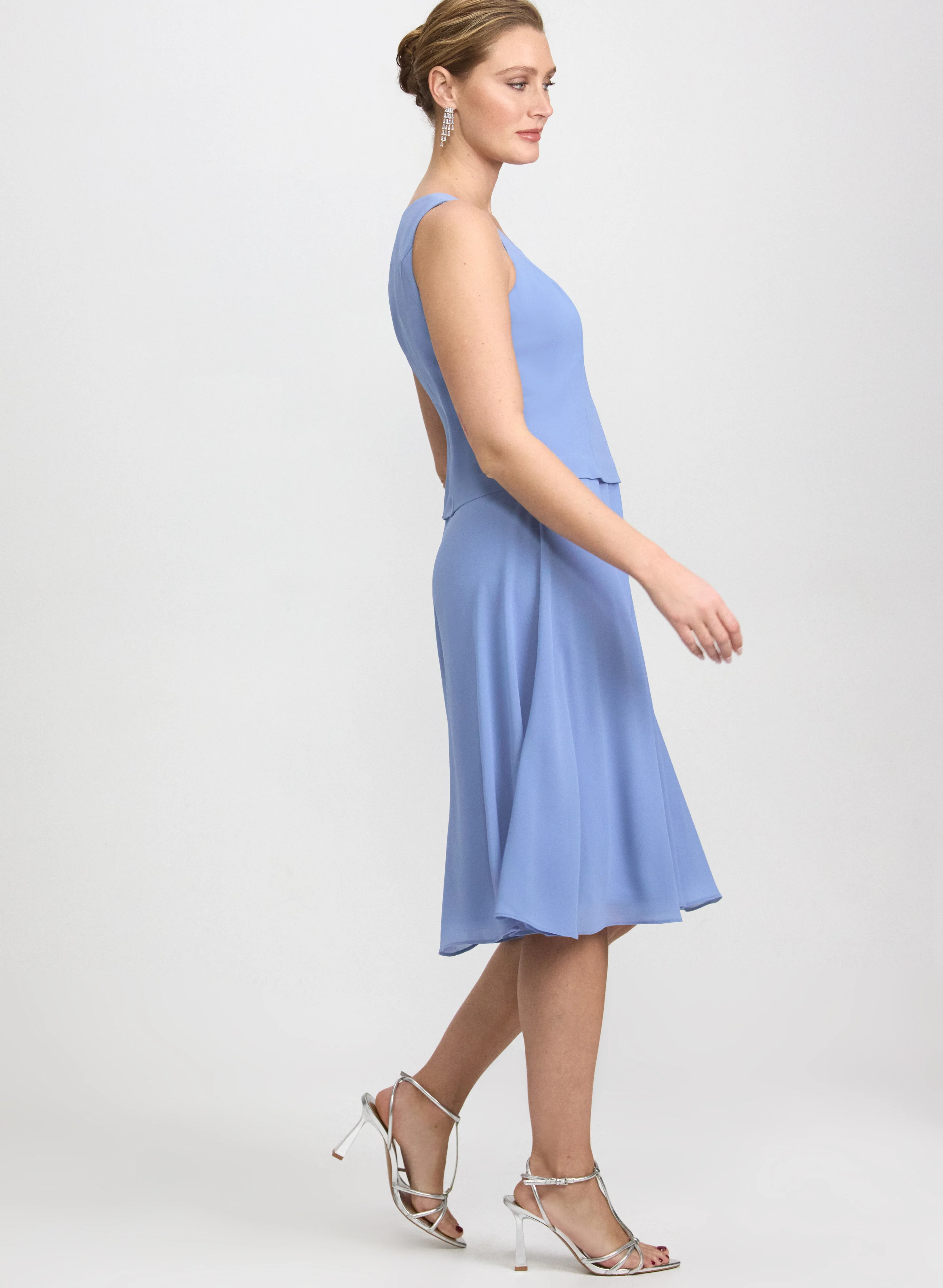 Soutache Jacket & Chiffon Dress Set - Image 2