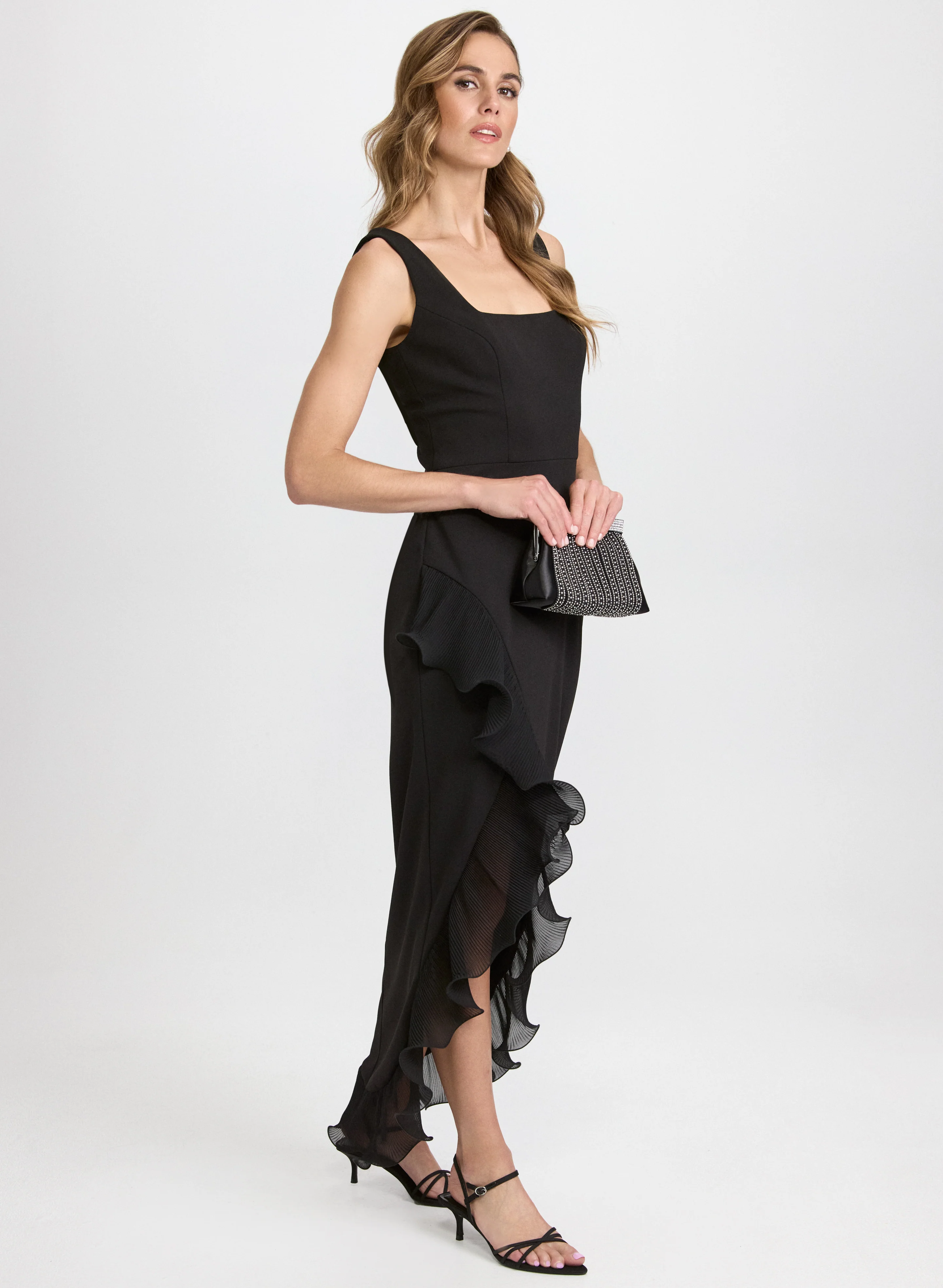 Spiral Flounce Hem Dress - Image 3