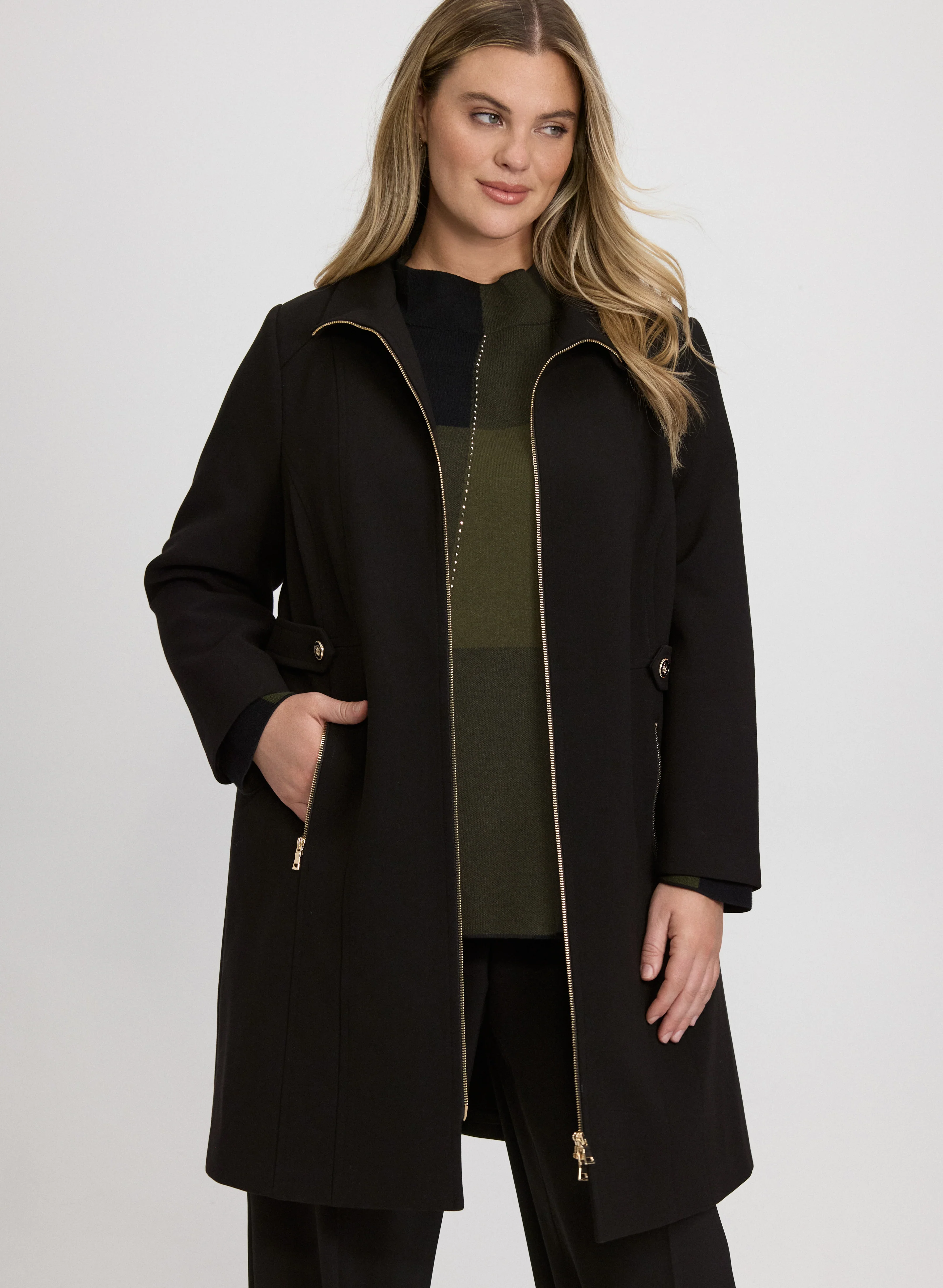 Stand Collar Coat - Image 11