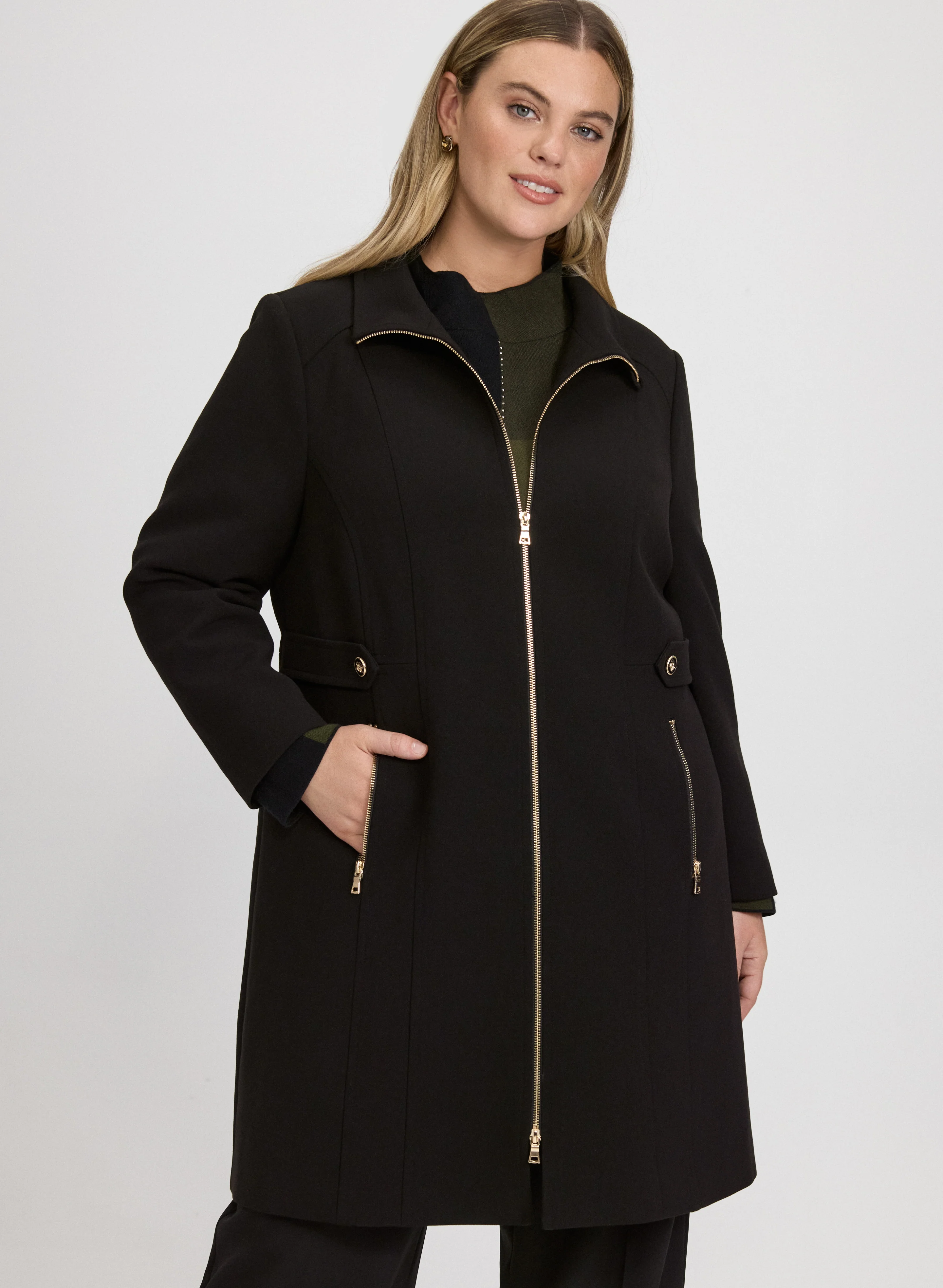 Stand Collar Coat - Image 9