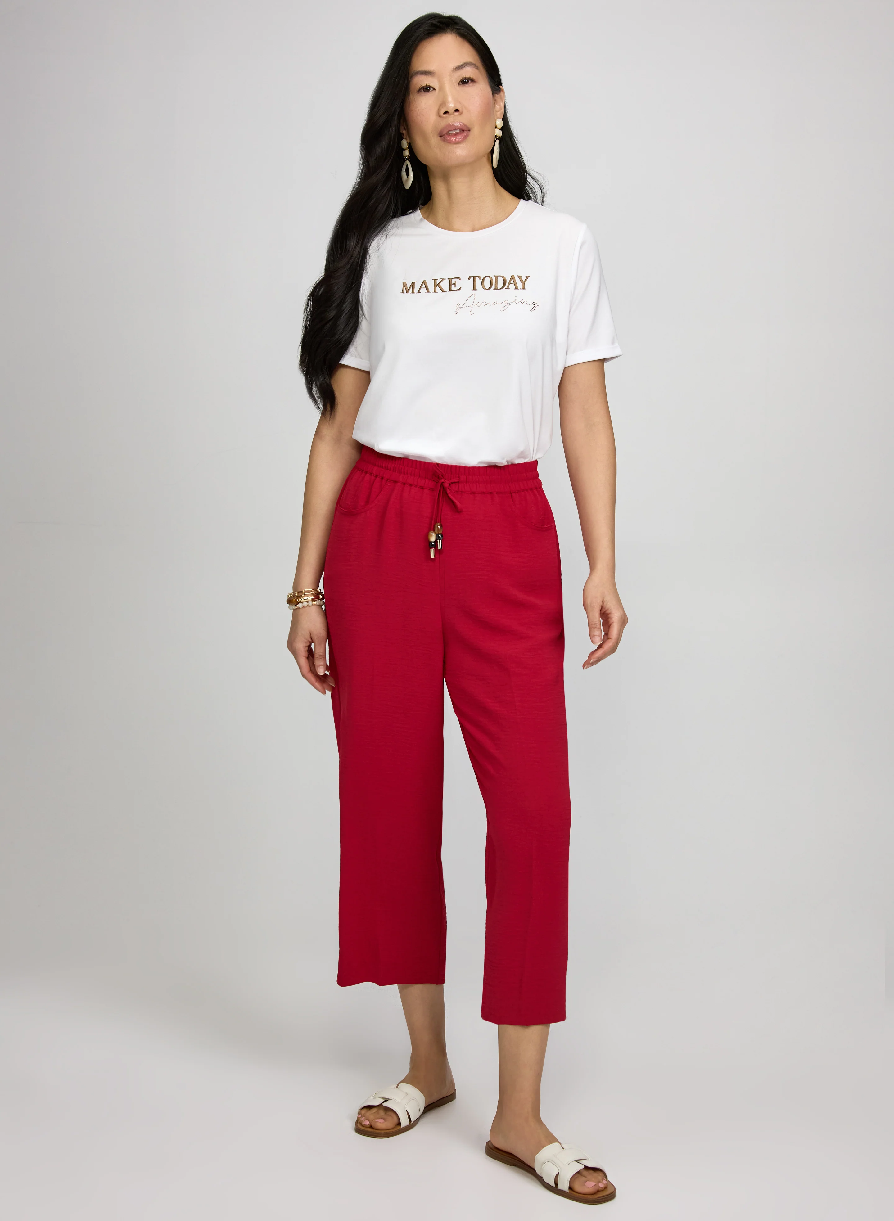 Straight-Leg Crinkle Capris - Image 3