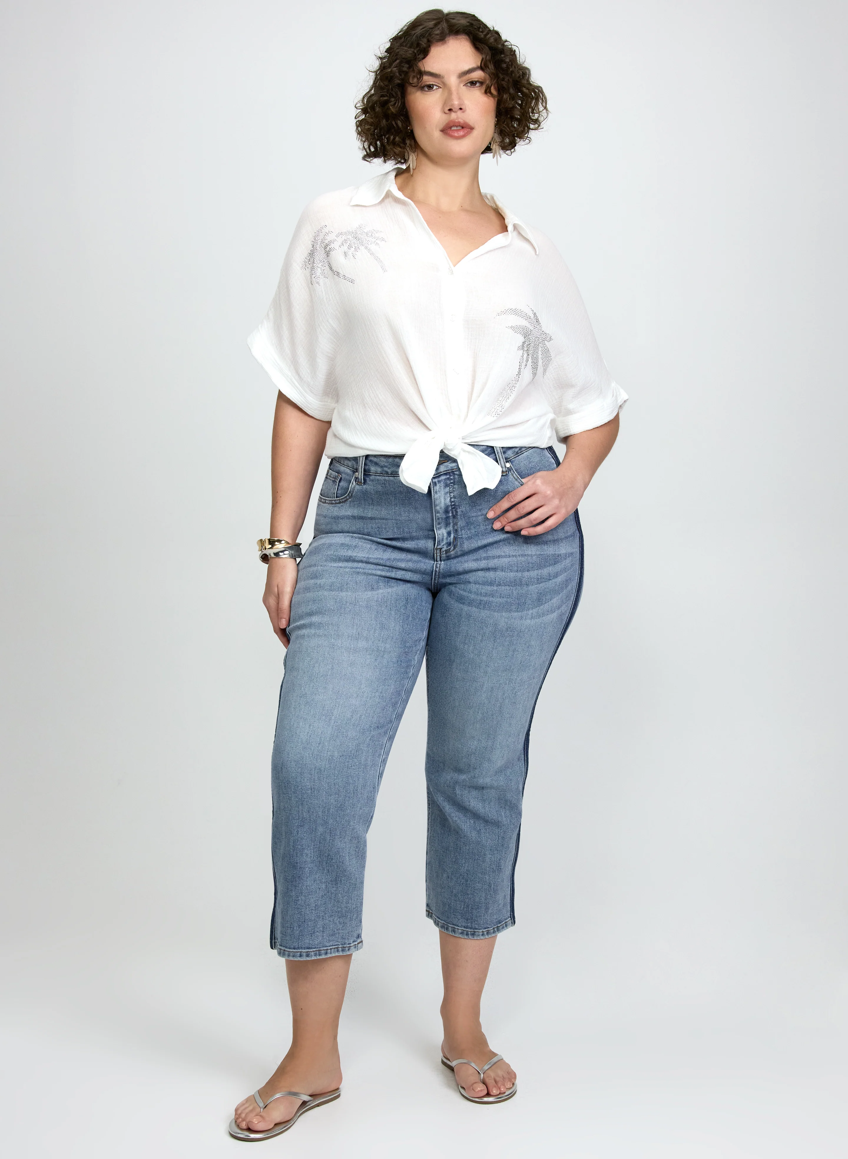Straight-Leg Denim Capris - Image 5