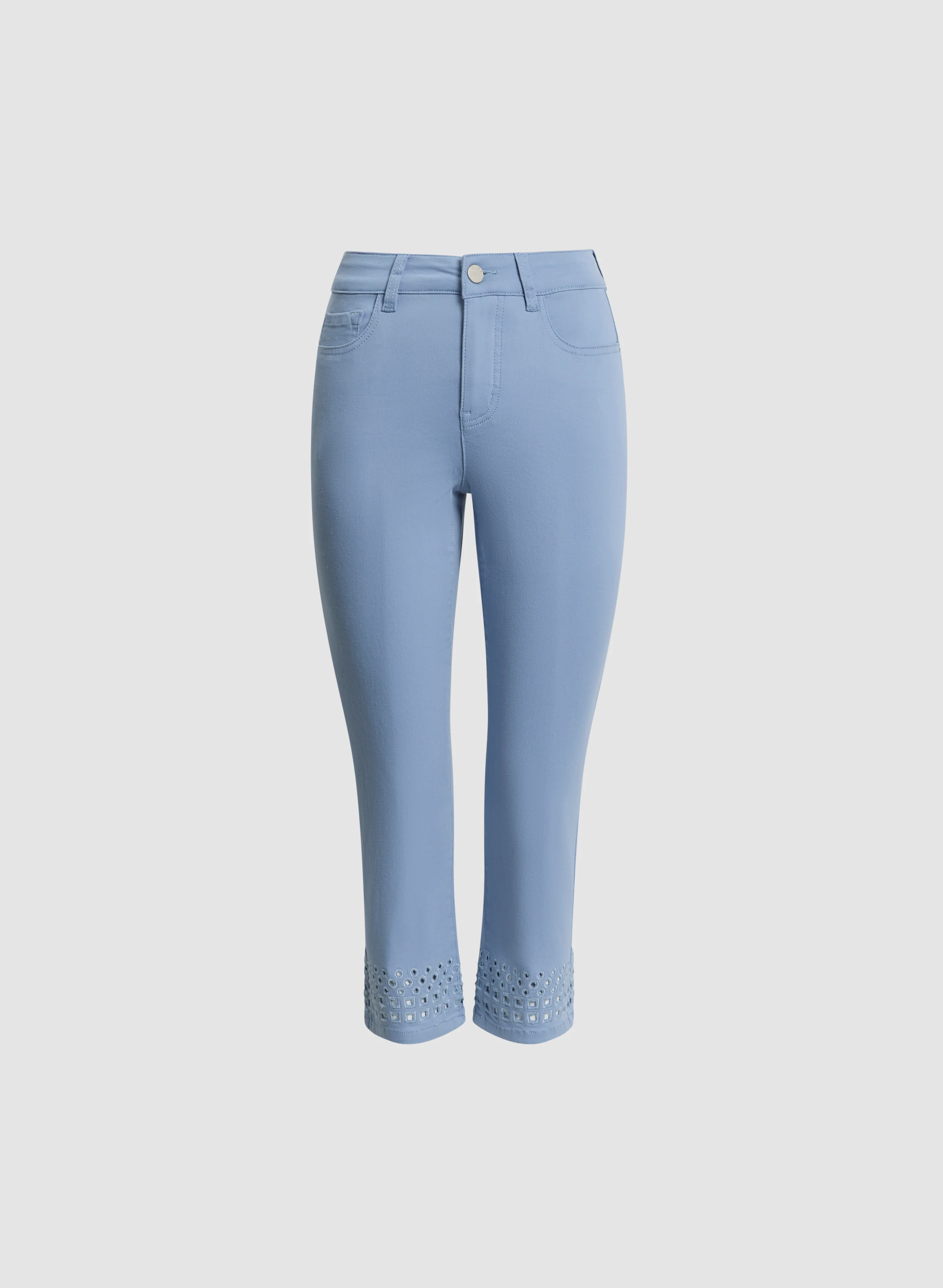 Straight Leg Denim Capris - Image 6