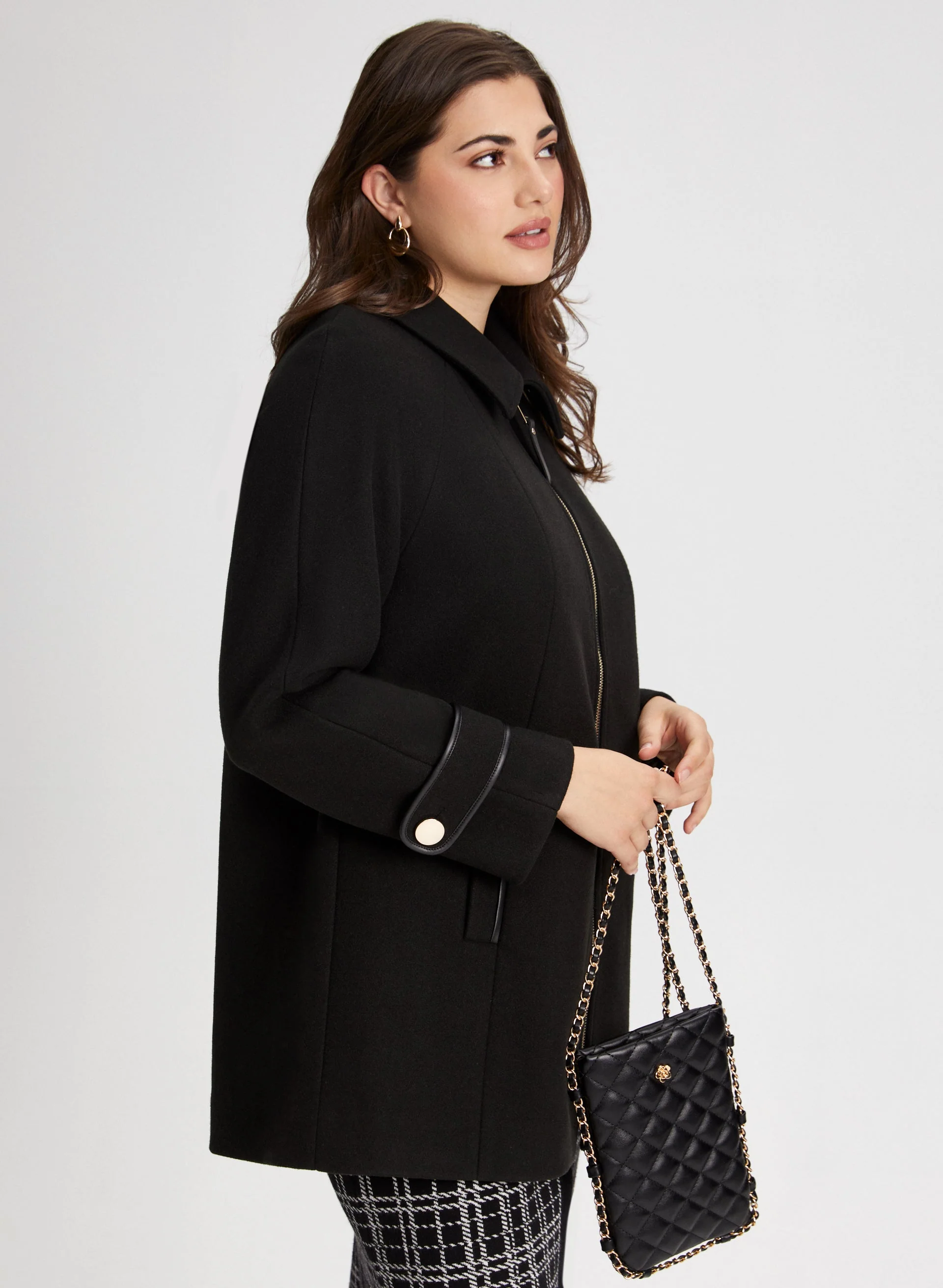 Stretch Wool Blend Coat - Image 2