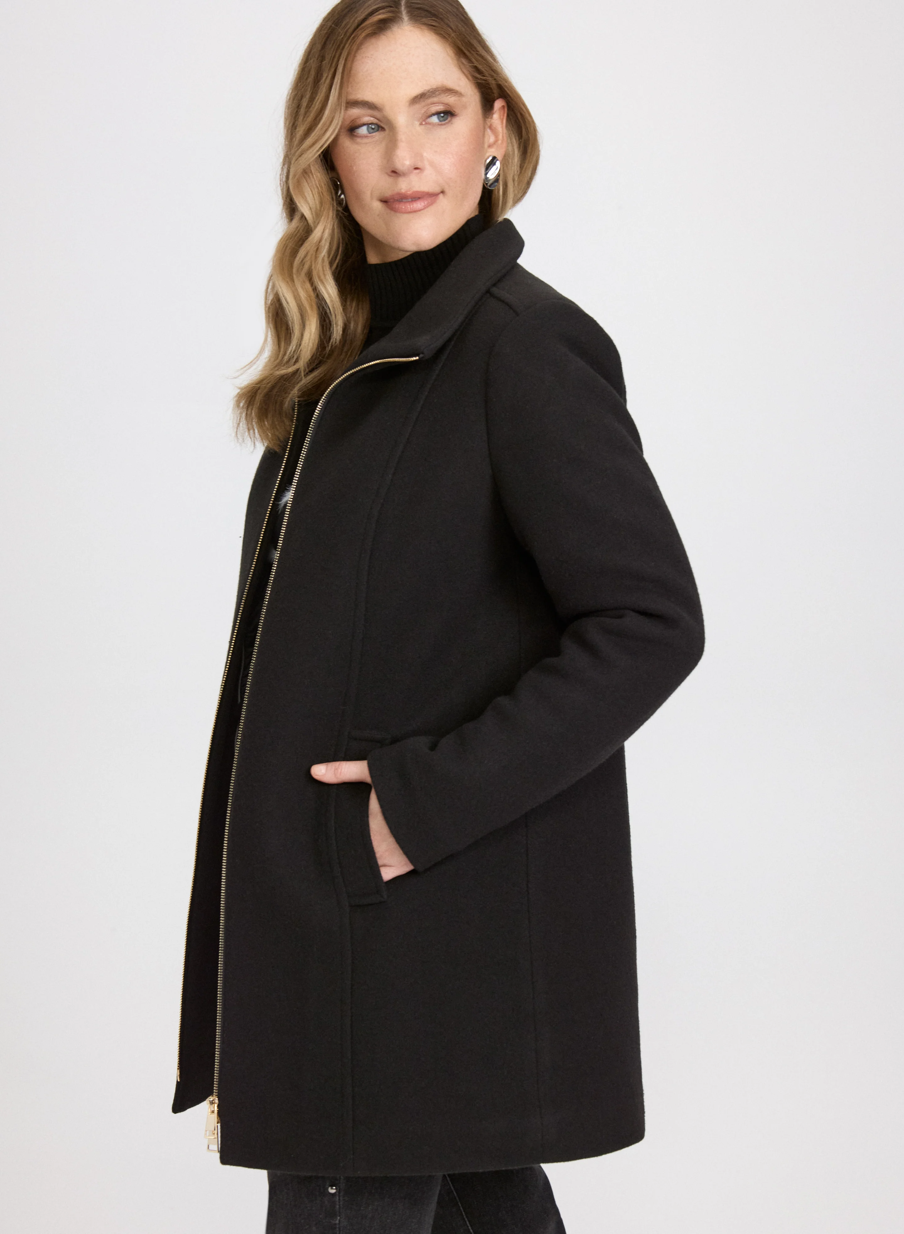 Stretch Wool Blend Coat - Image 5
