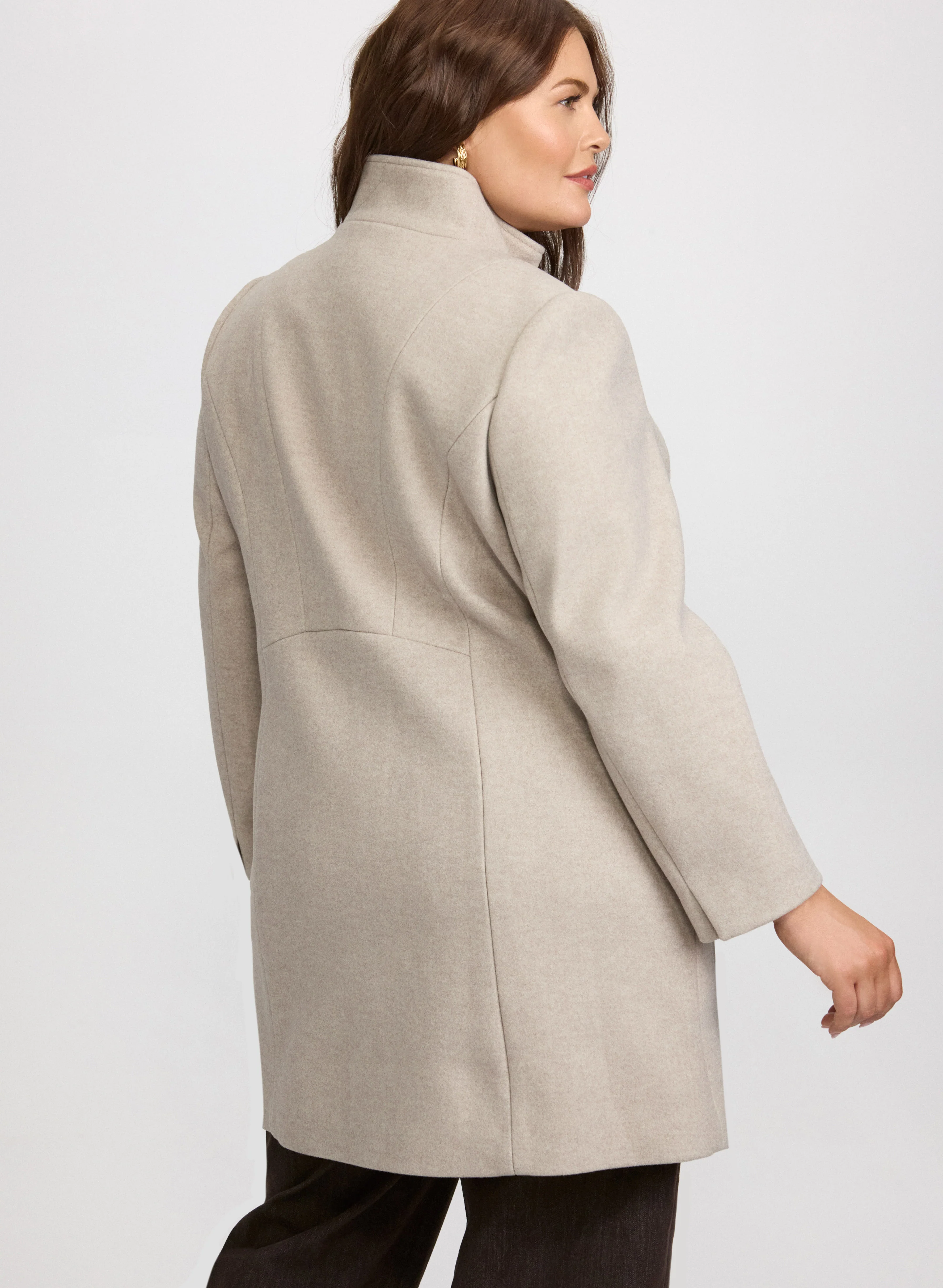 Stretch Wool-Blend Coat - Image 12