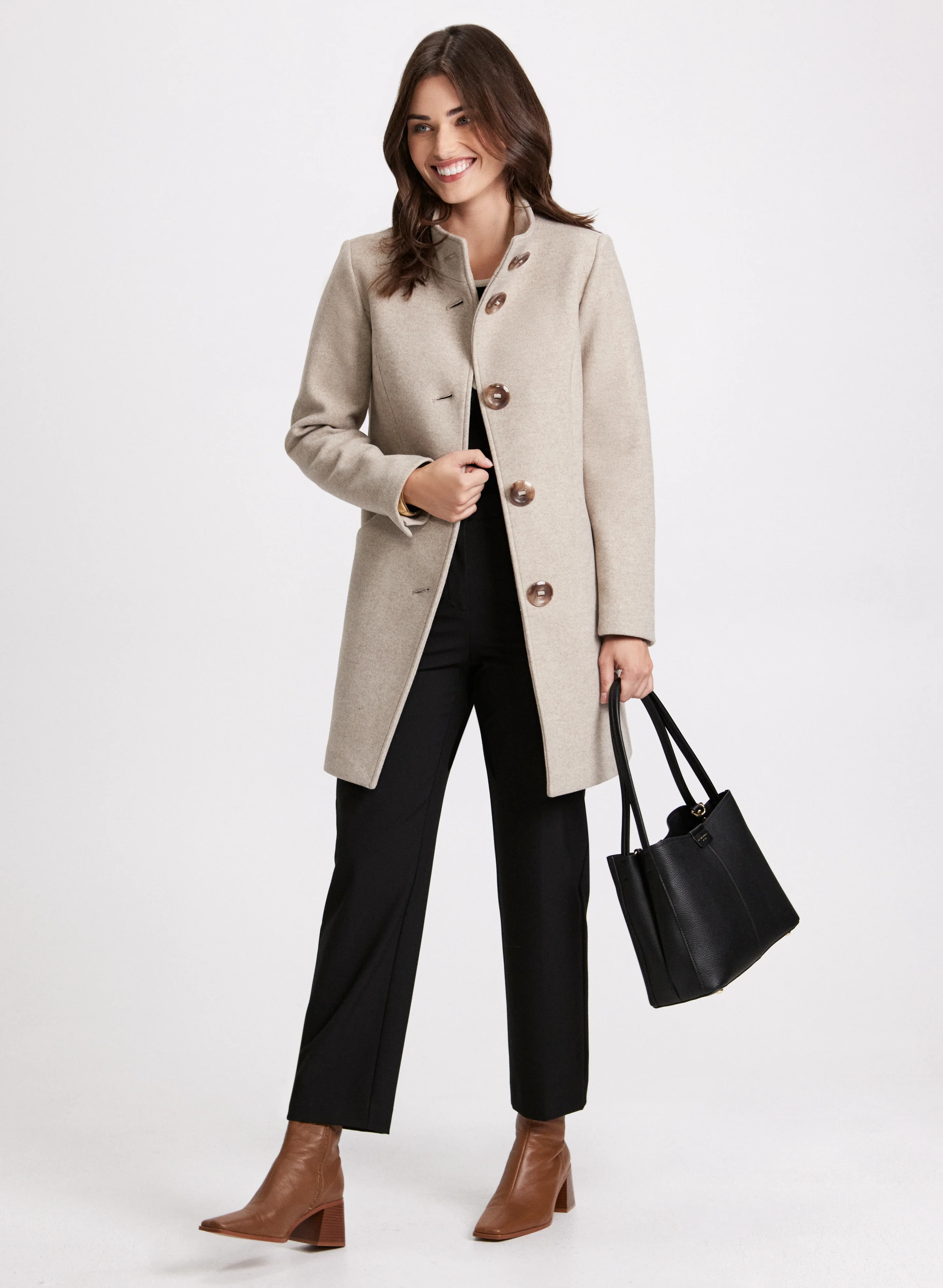 Stretch Wool Blend Coat - Image 2