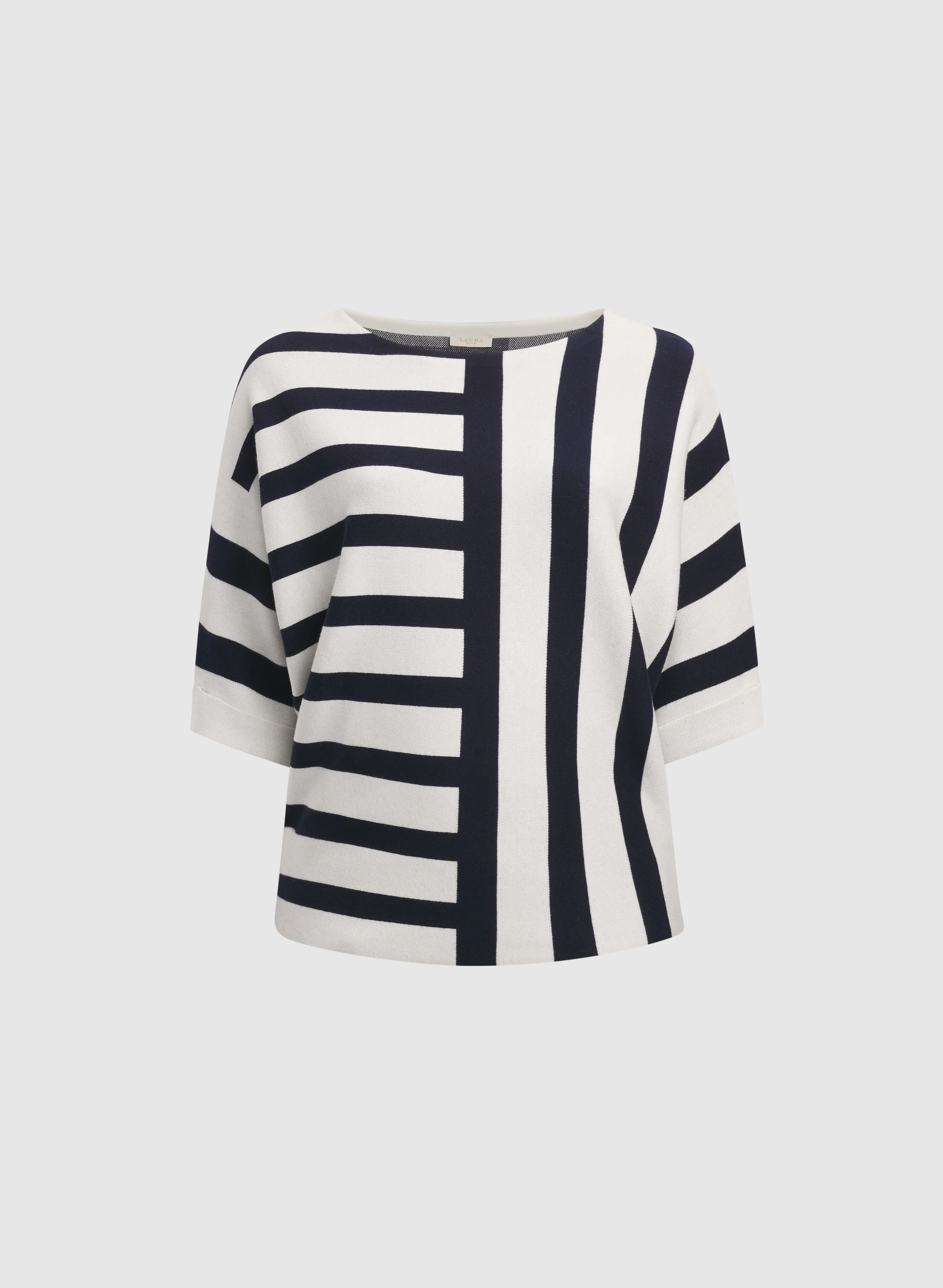 Stripe 3/4 Sleeve Pullover - Image 6