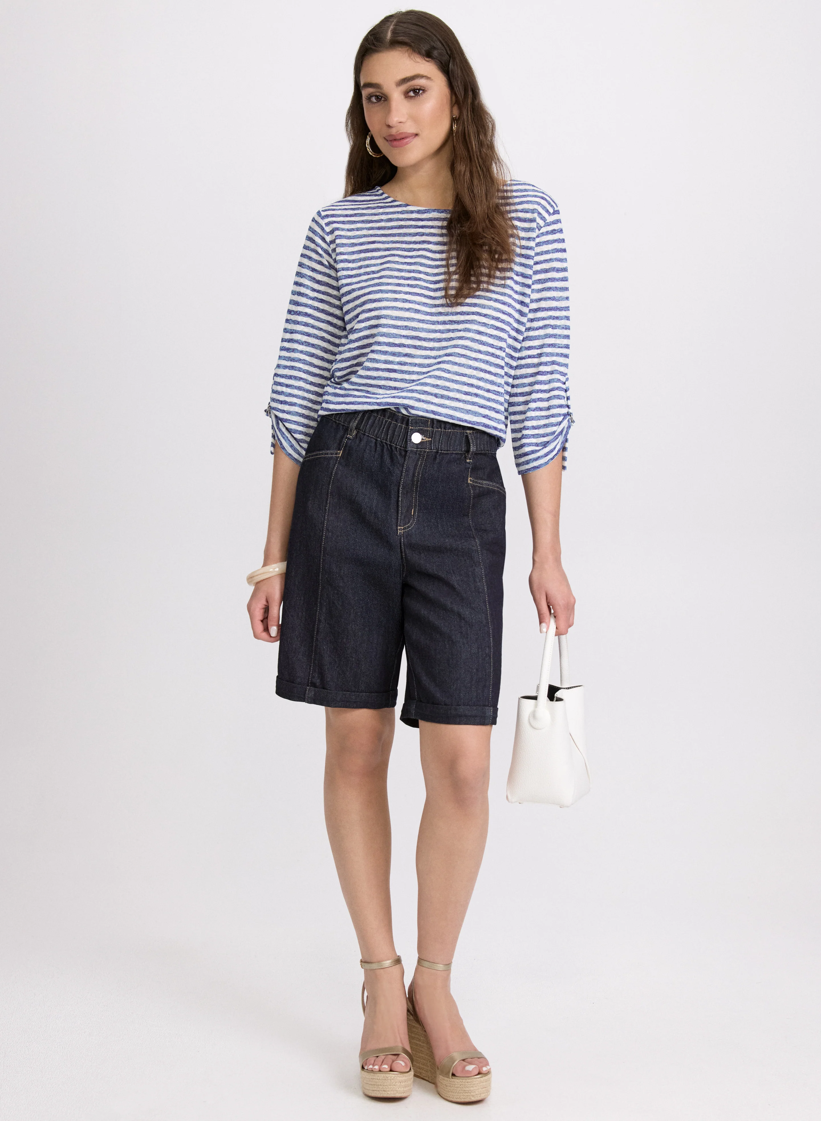 Stripe 3/4 Sleeve Top - Image 3