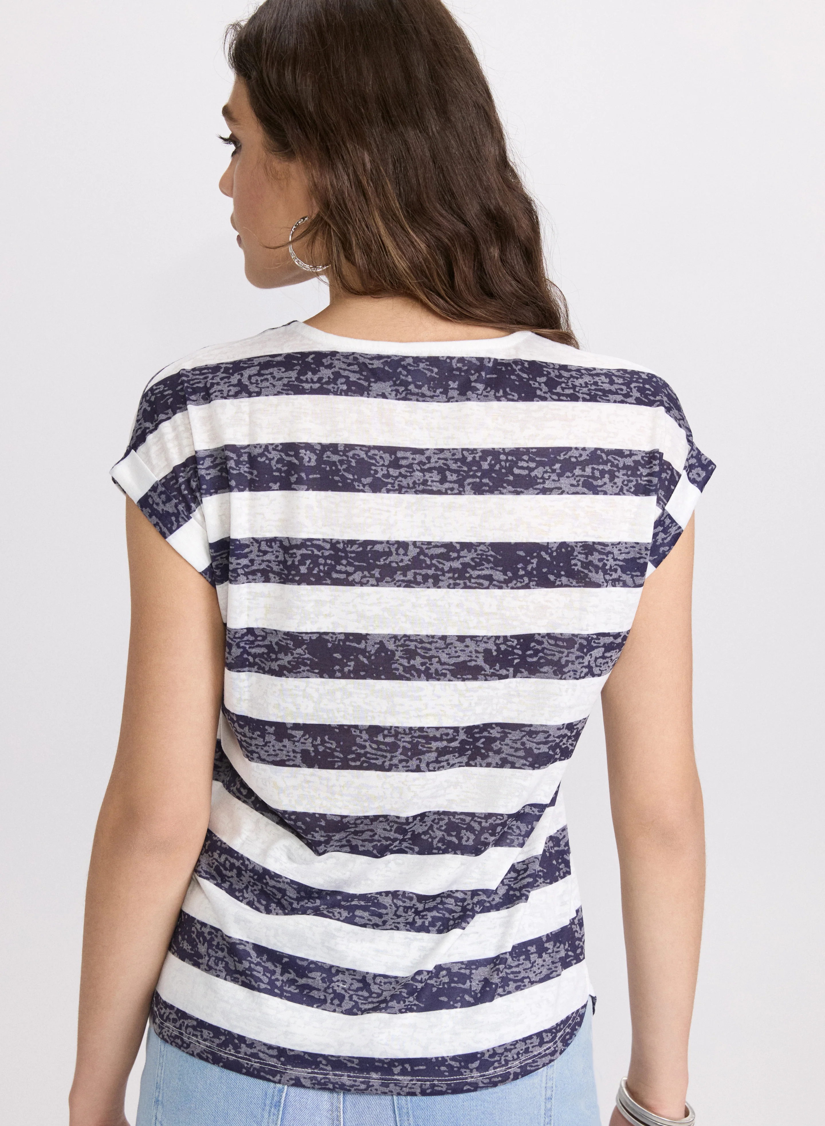 Stripe Burnout T-Shirt - Image 2