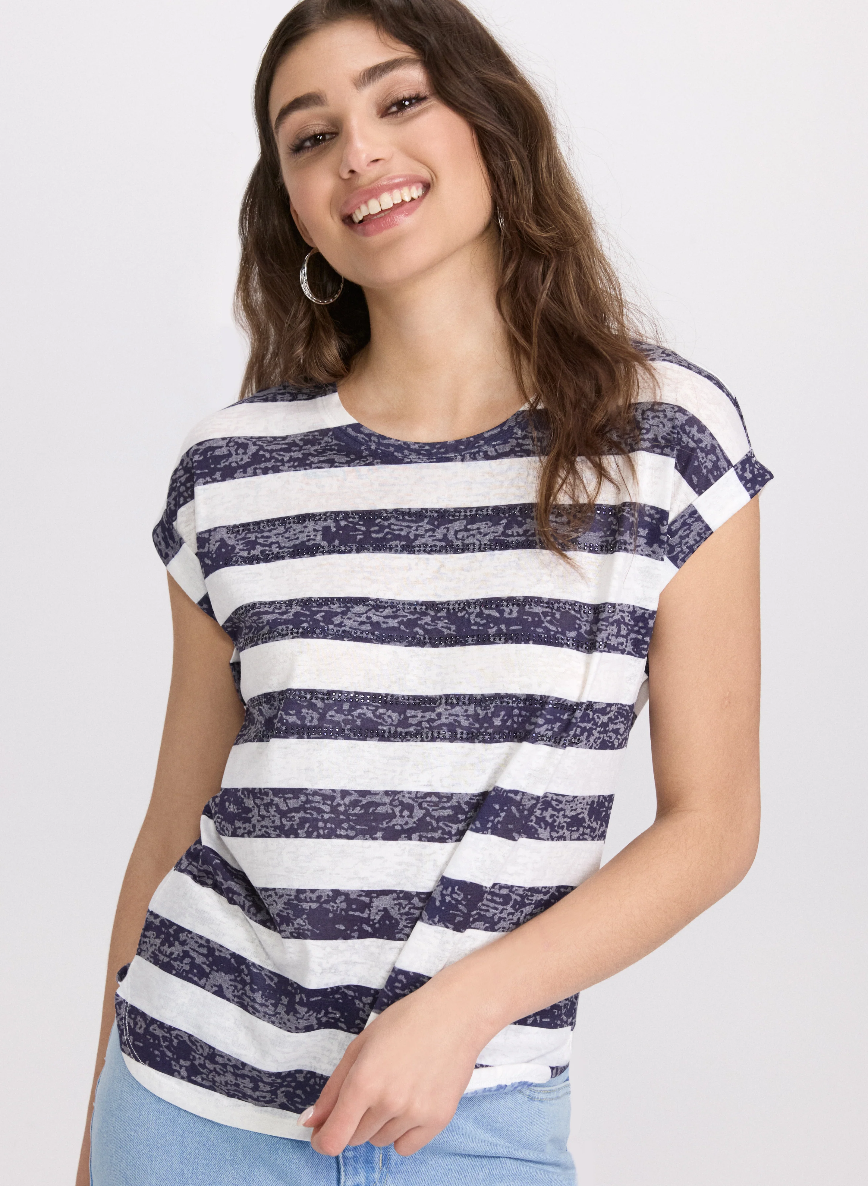 Stripe Burnout T-Shirt - Image 7