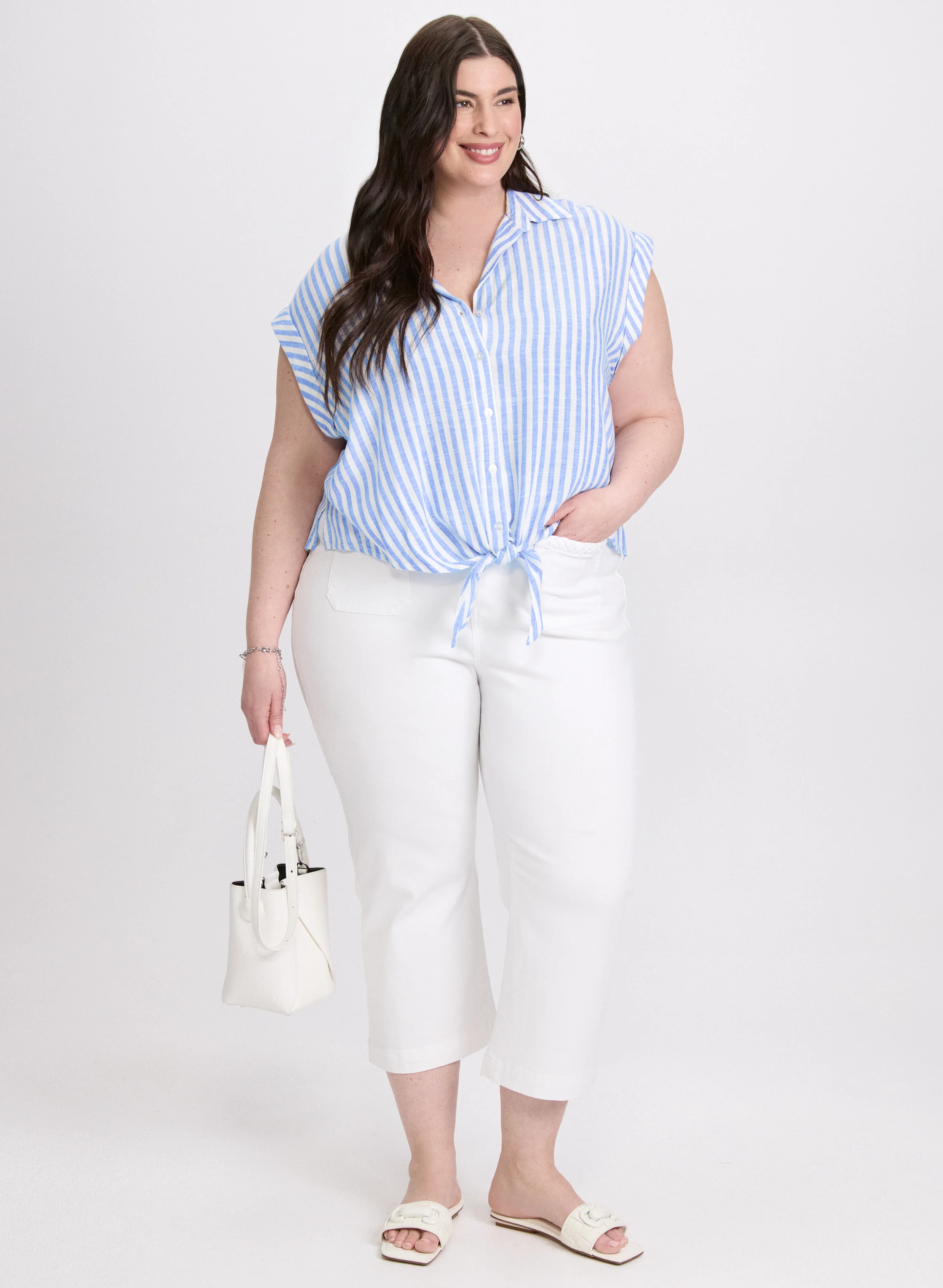 Stripe Button-Down Blouse - Image 2