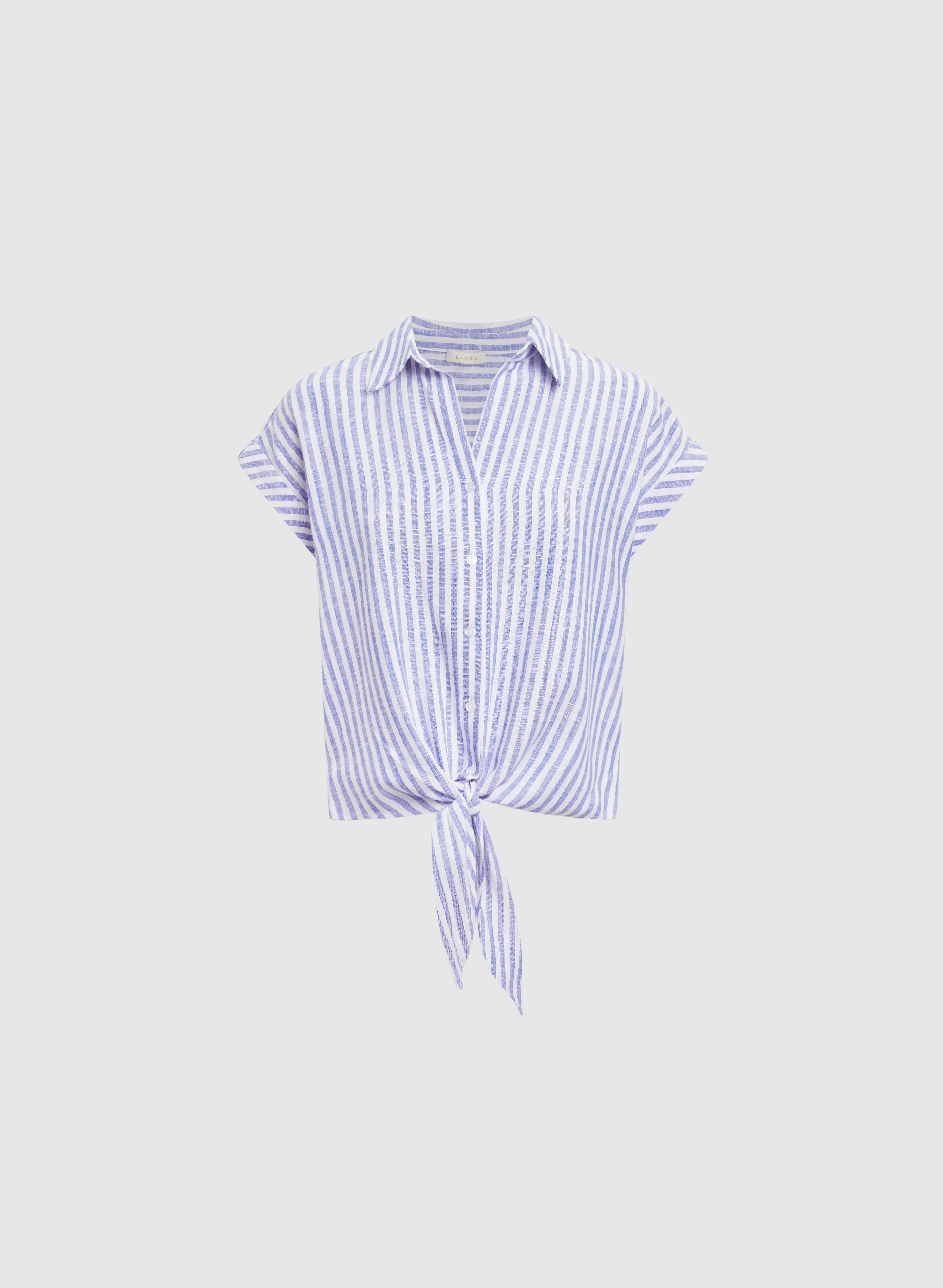 Stripe Button-Down Blouse - Image 6