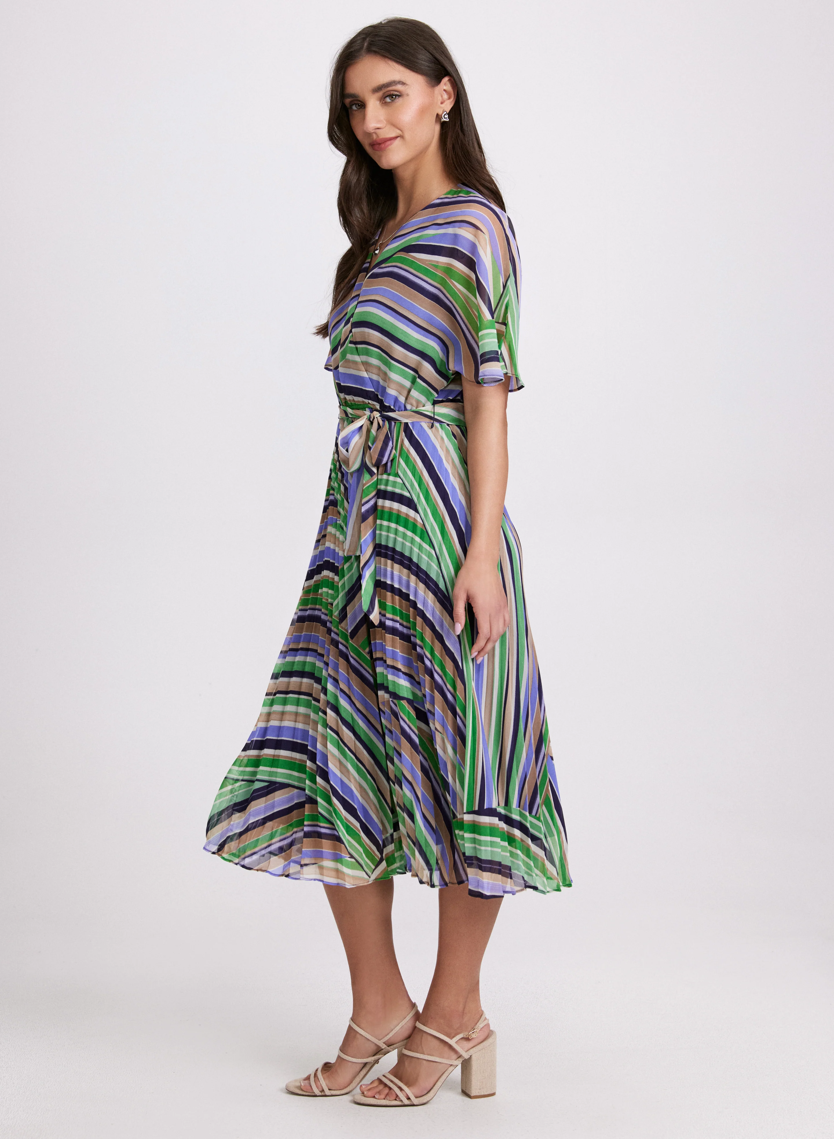 Stripe Chiffon Dress - Image 2