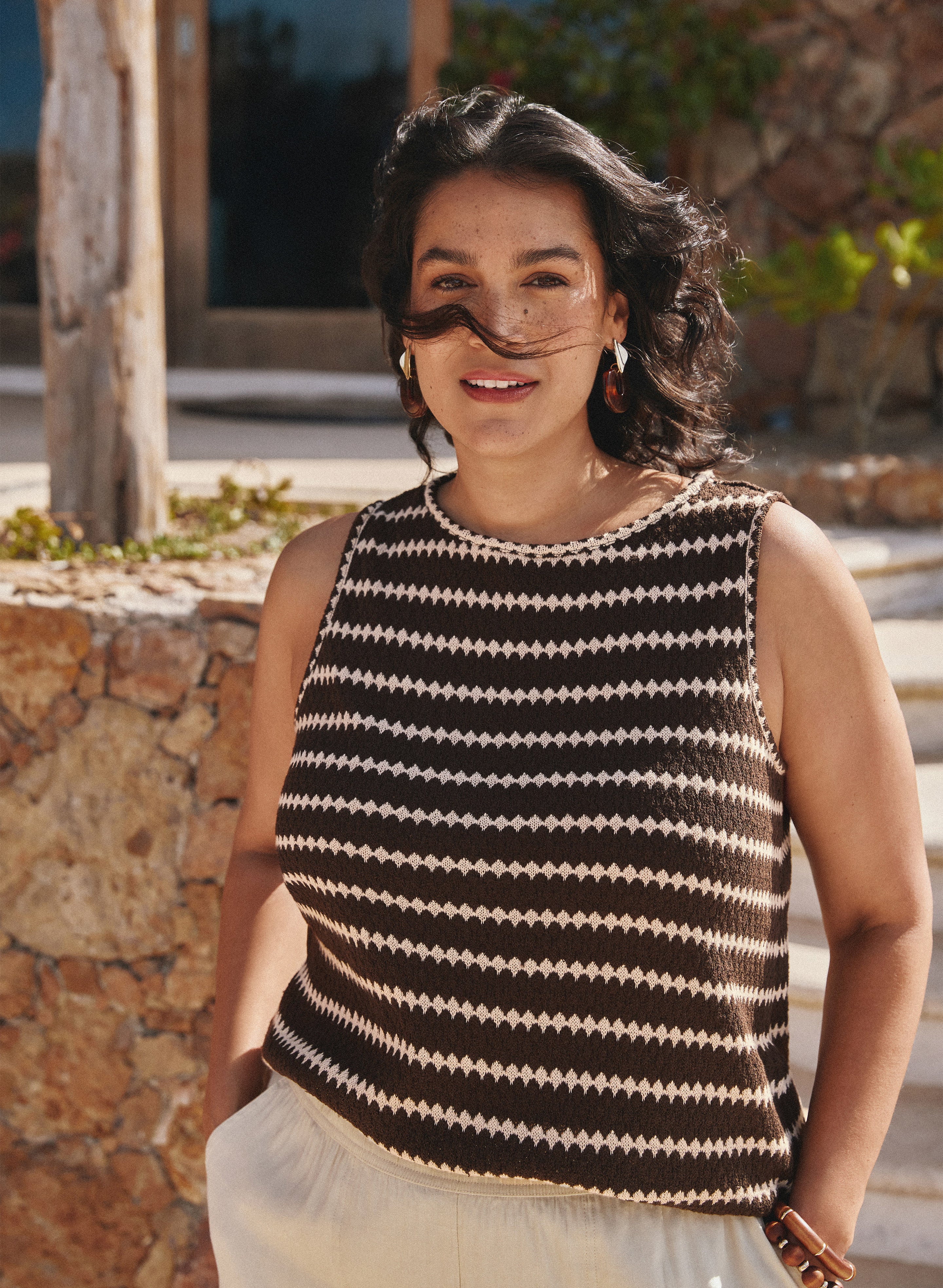 Stripe Crochet Cami - Image 2