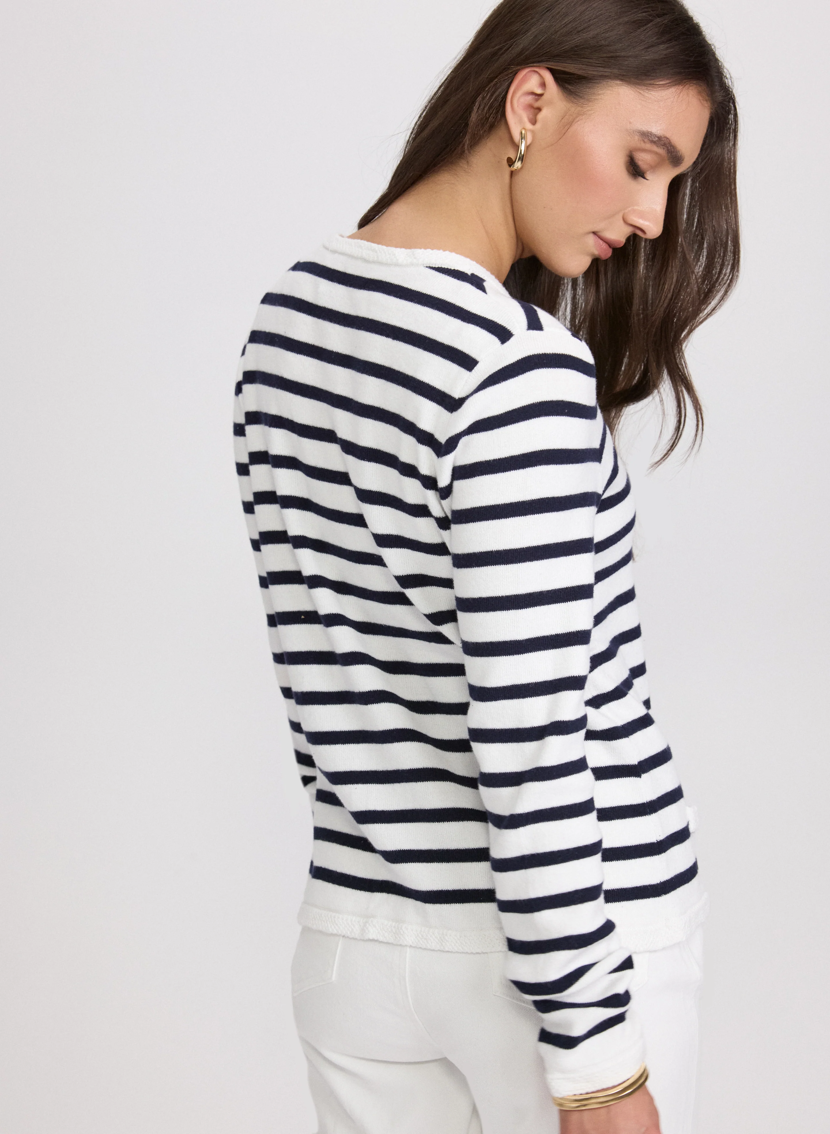 Stripe Knit Cardigan - Image 4