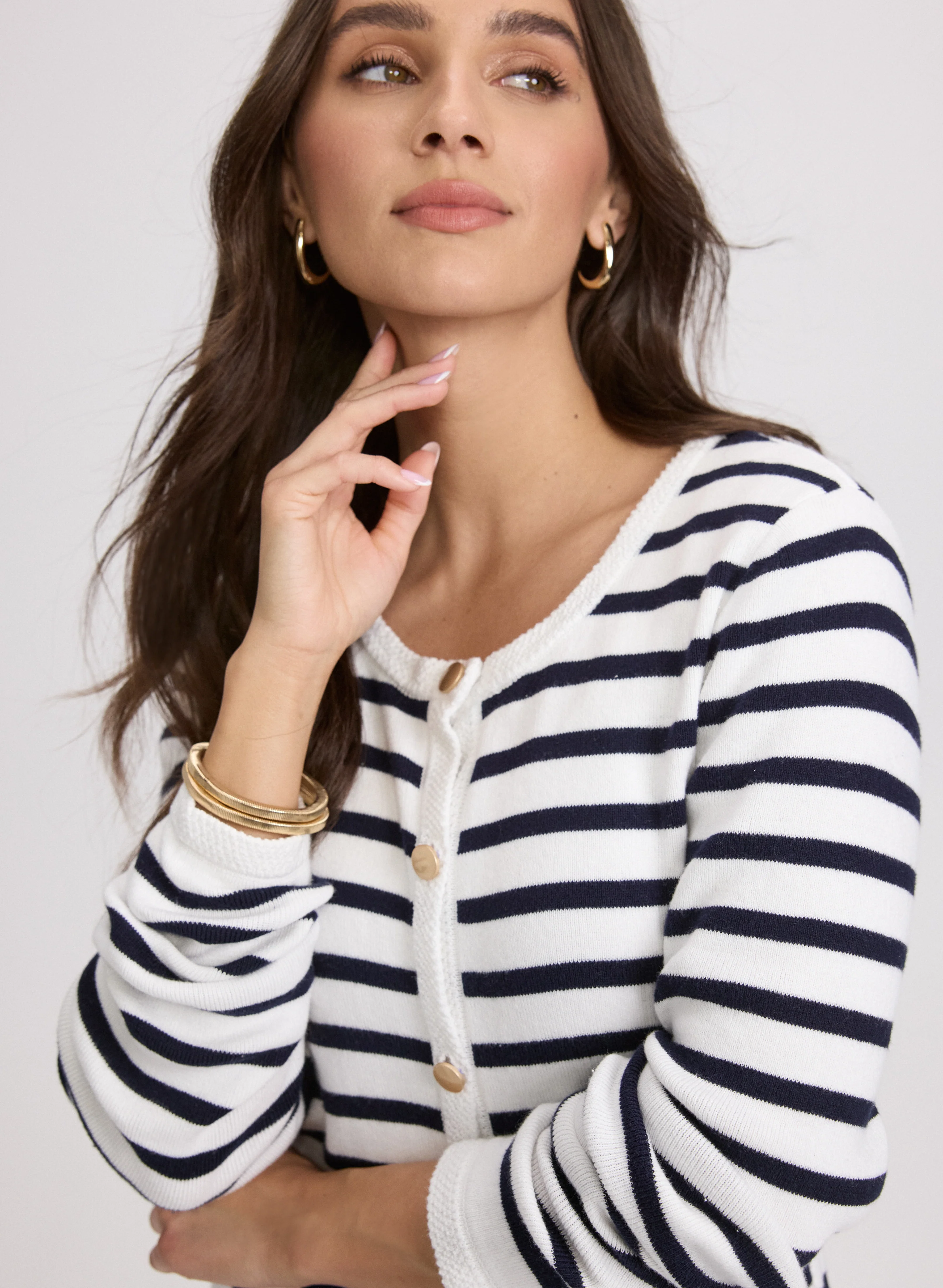 Stripe Knit Cardigan - Image 5