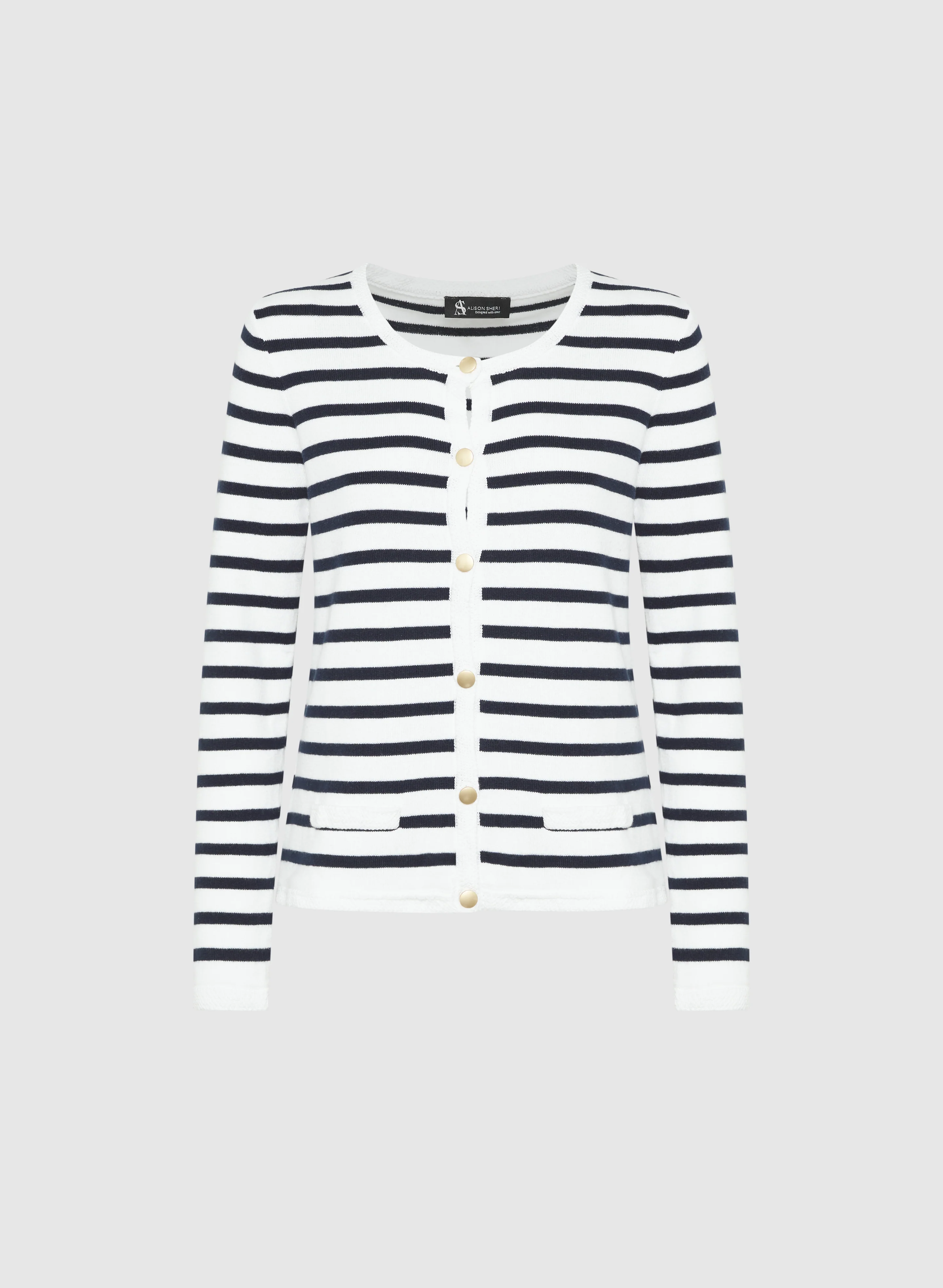 Stripe Knit Cardigan - Image 6