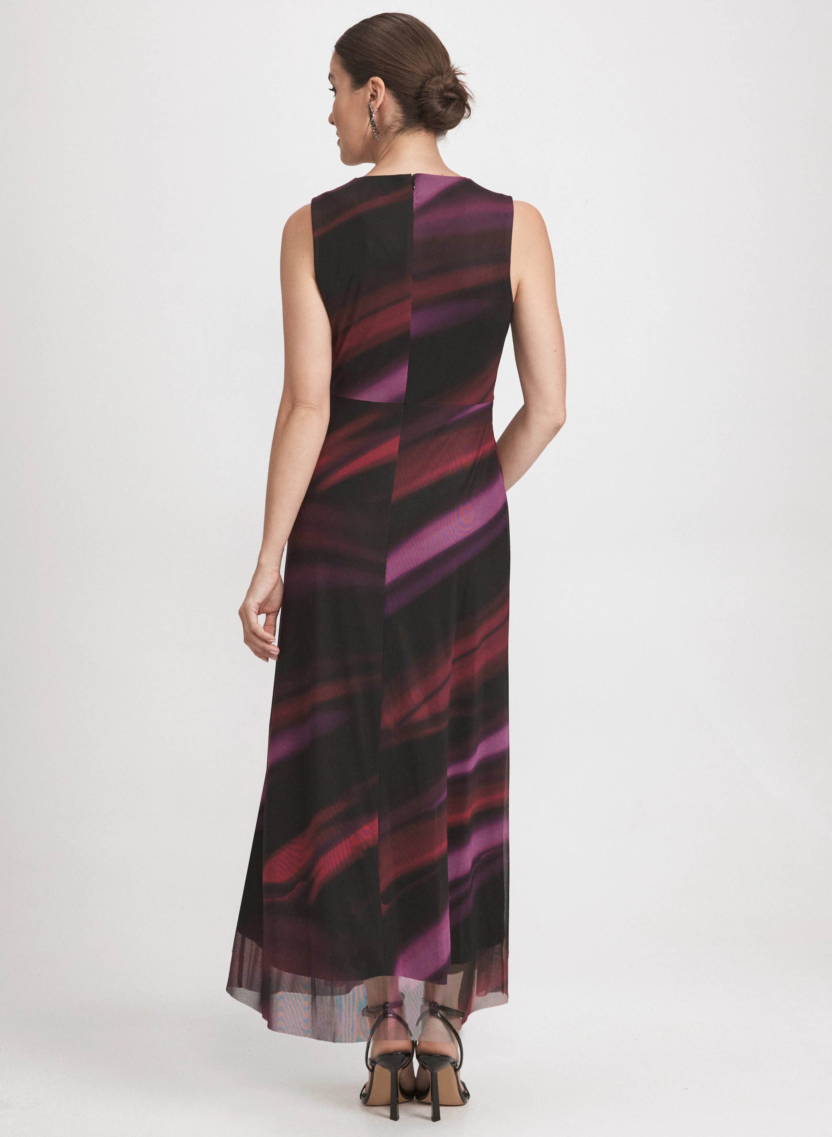 Stripe Mesh Dress - Image 4